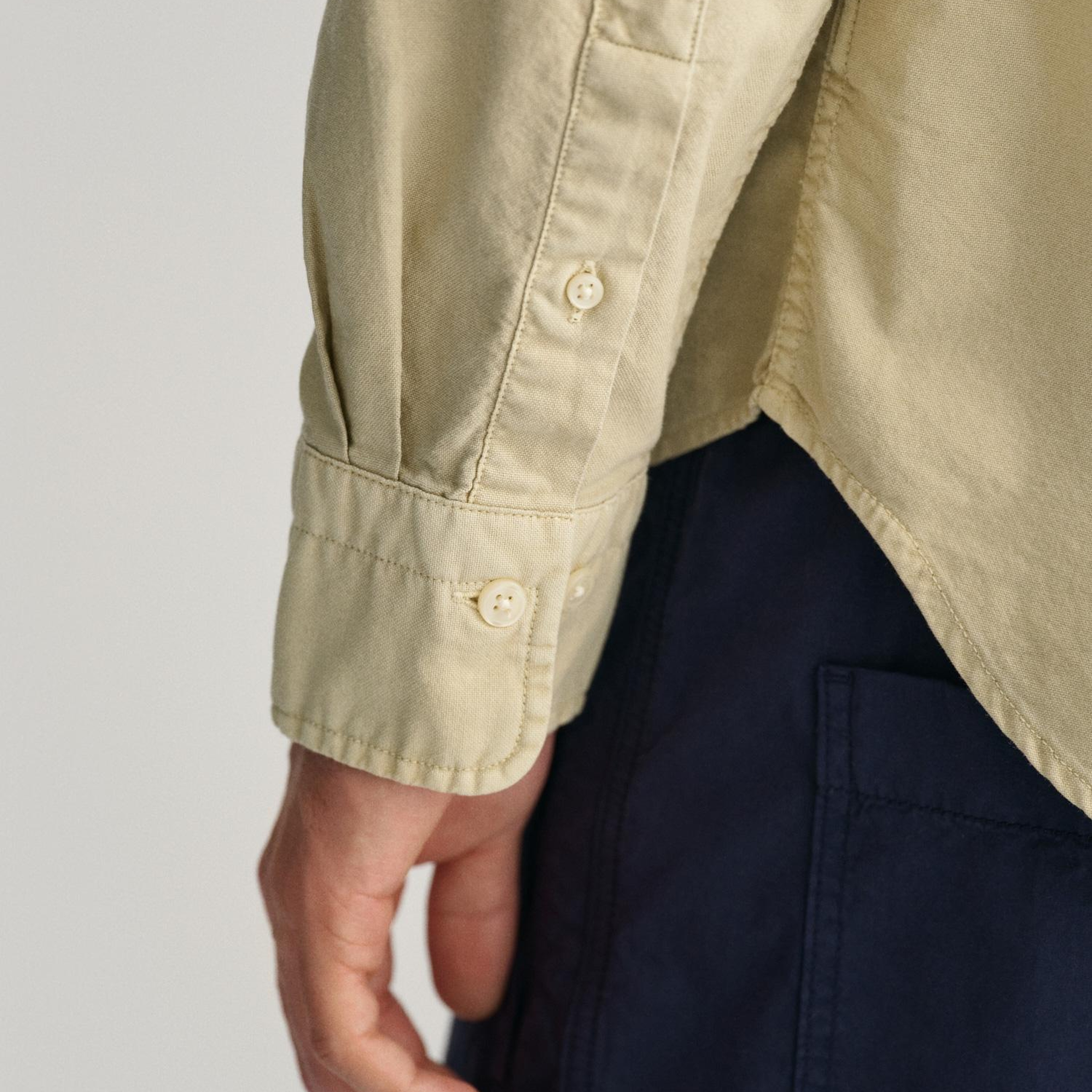 GANT Erkek Bej Regular Fit Düğmeli Yaka Oxford Gömlek