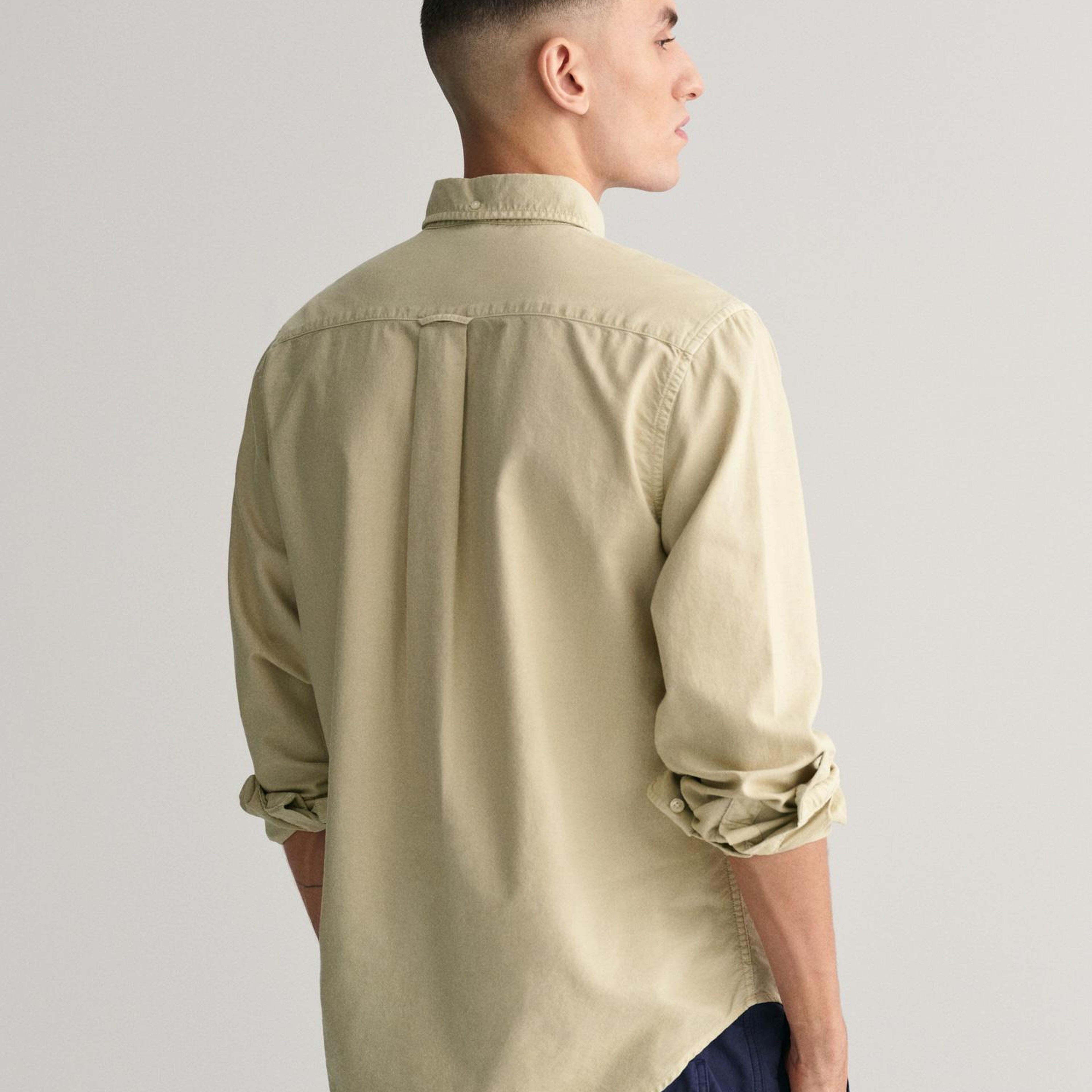 GANT Erkek Bej Regular Fit Düğmeli Yaka Oxford Gömlek