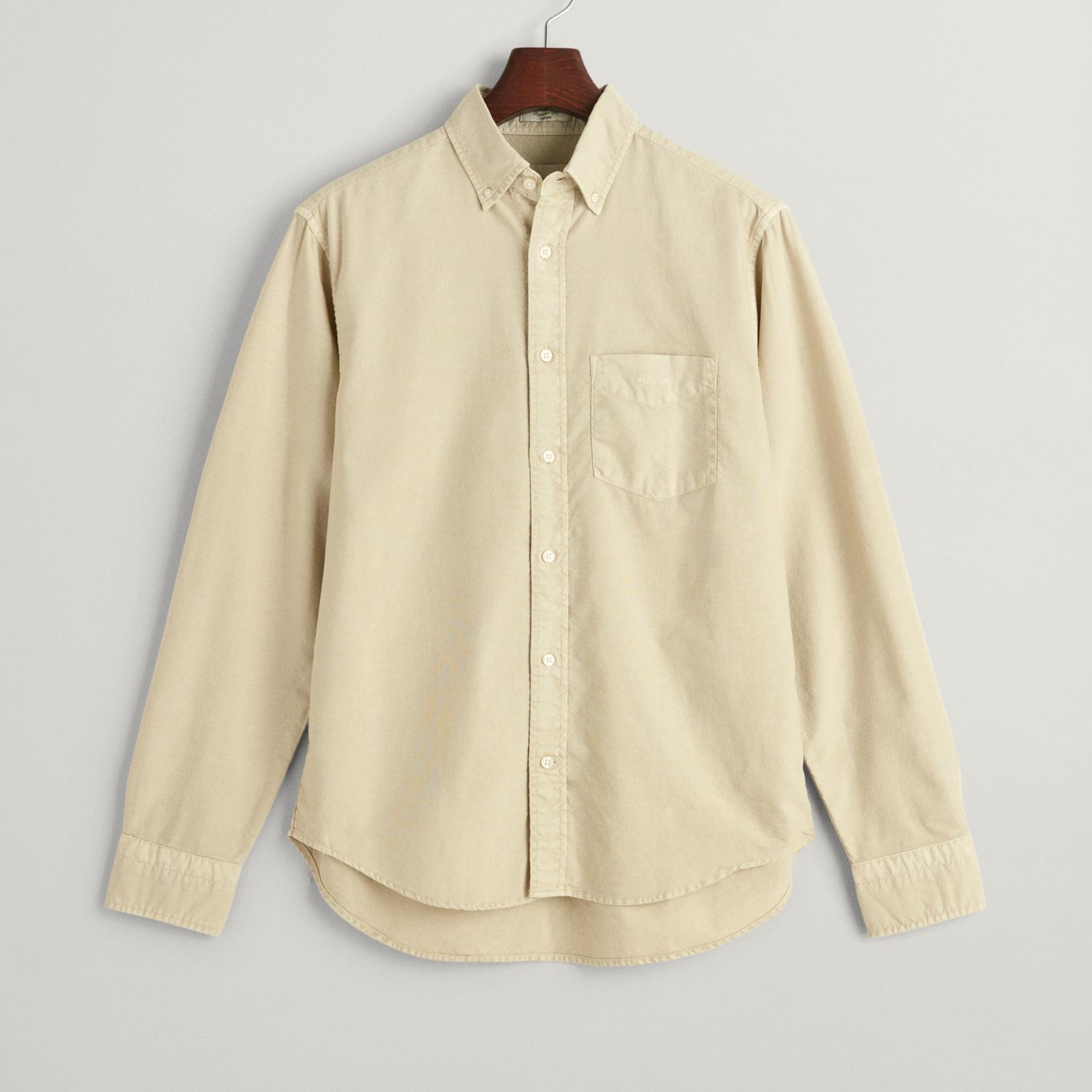 GANT Erkek Bej Regular Fit Düğmeli Yaka Oxford Gömlek