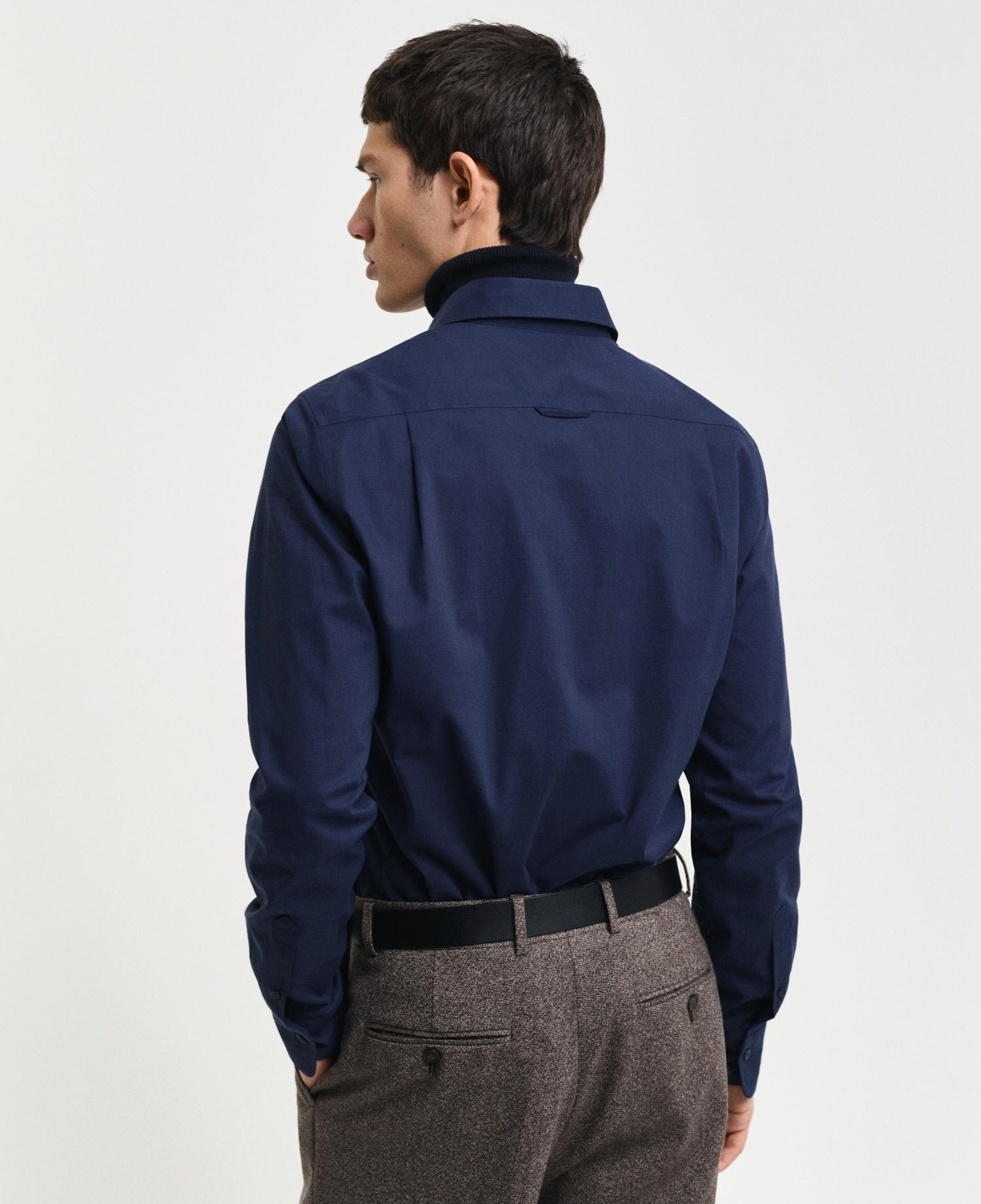 Gant Erkek Lacivert Slim Fit Gömlek