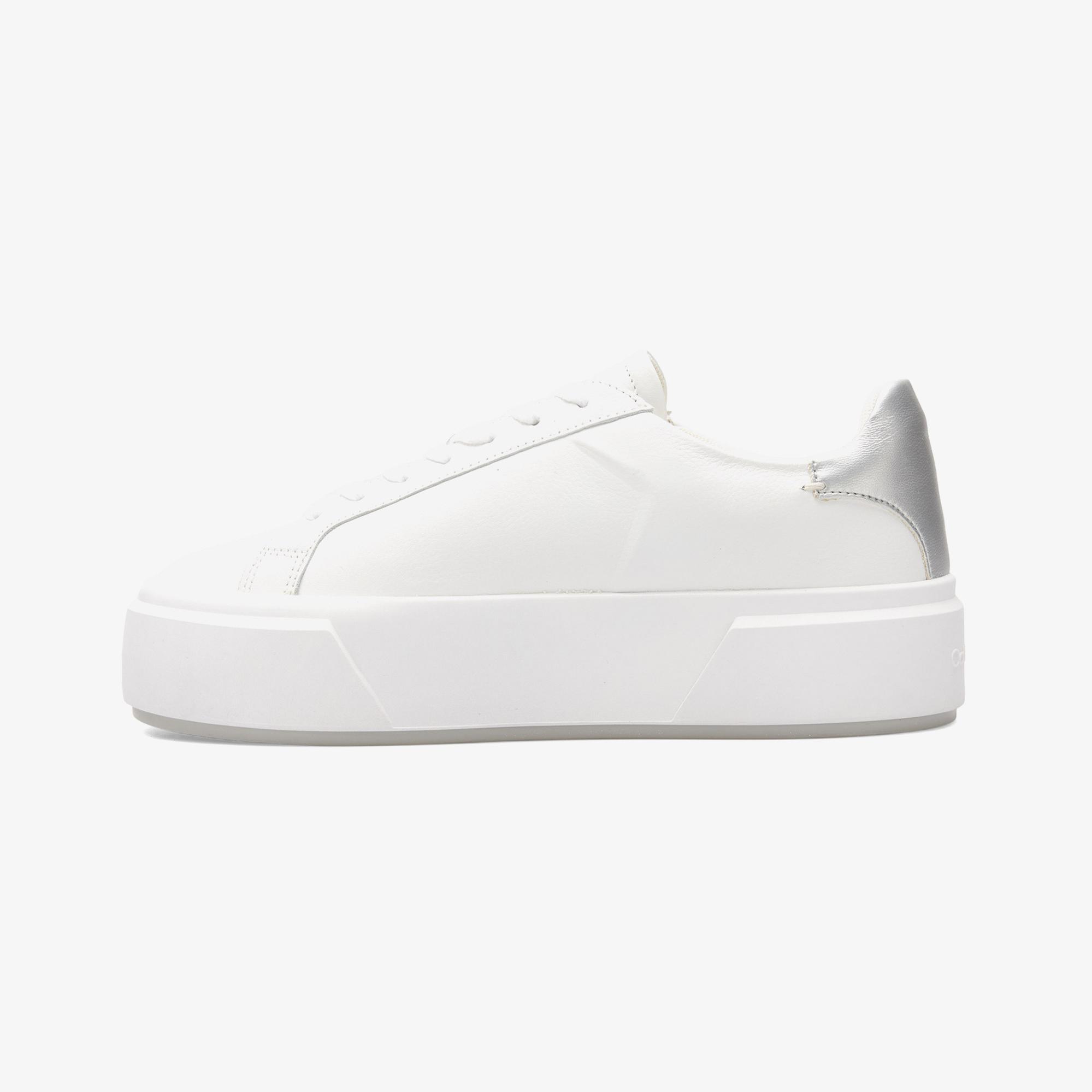 Calvin Klein Flatform Lace Up  Met Kadın Beyaz Sneaker