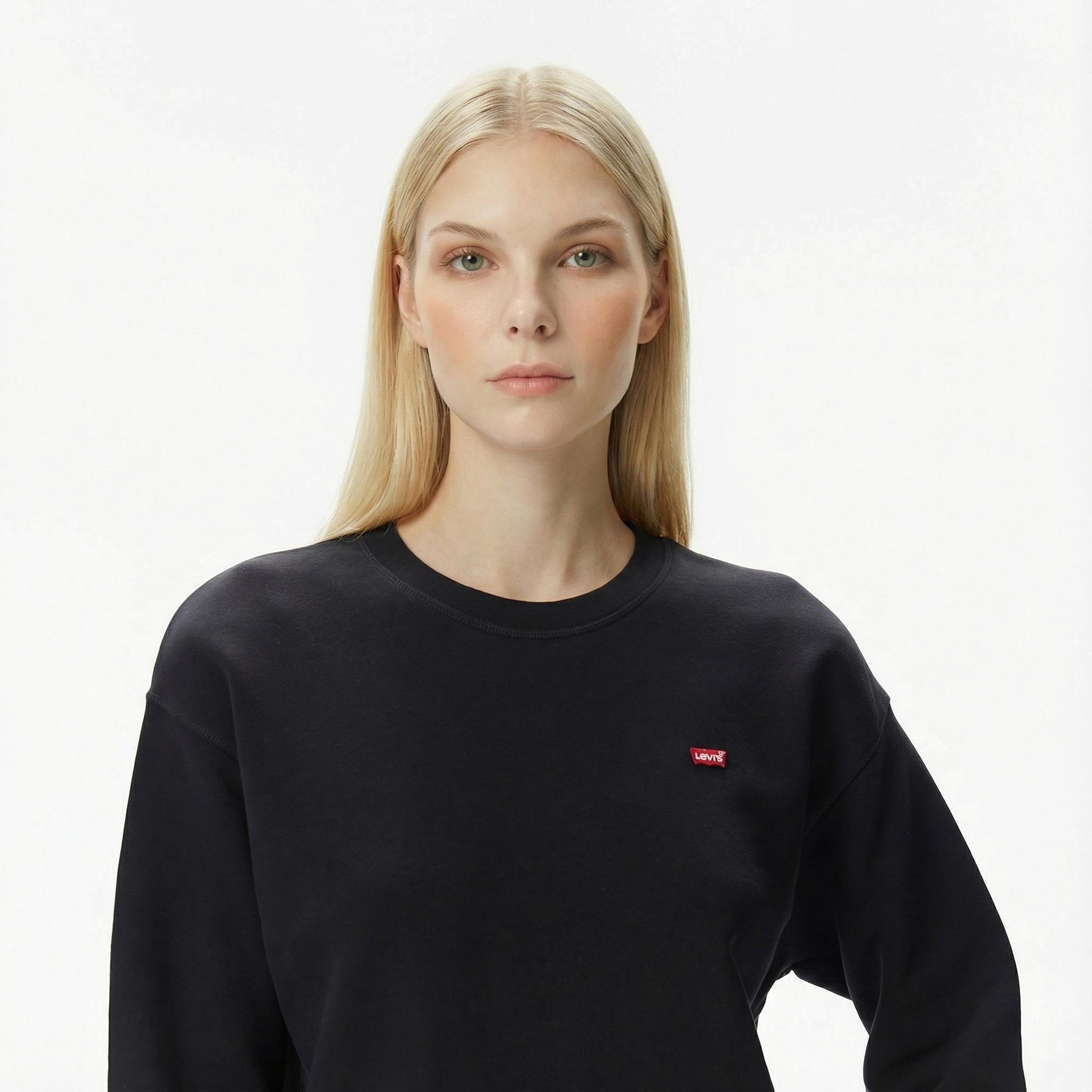 Levi's Standard Crew Caviar Kadın Siyah Sweatshirt