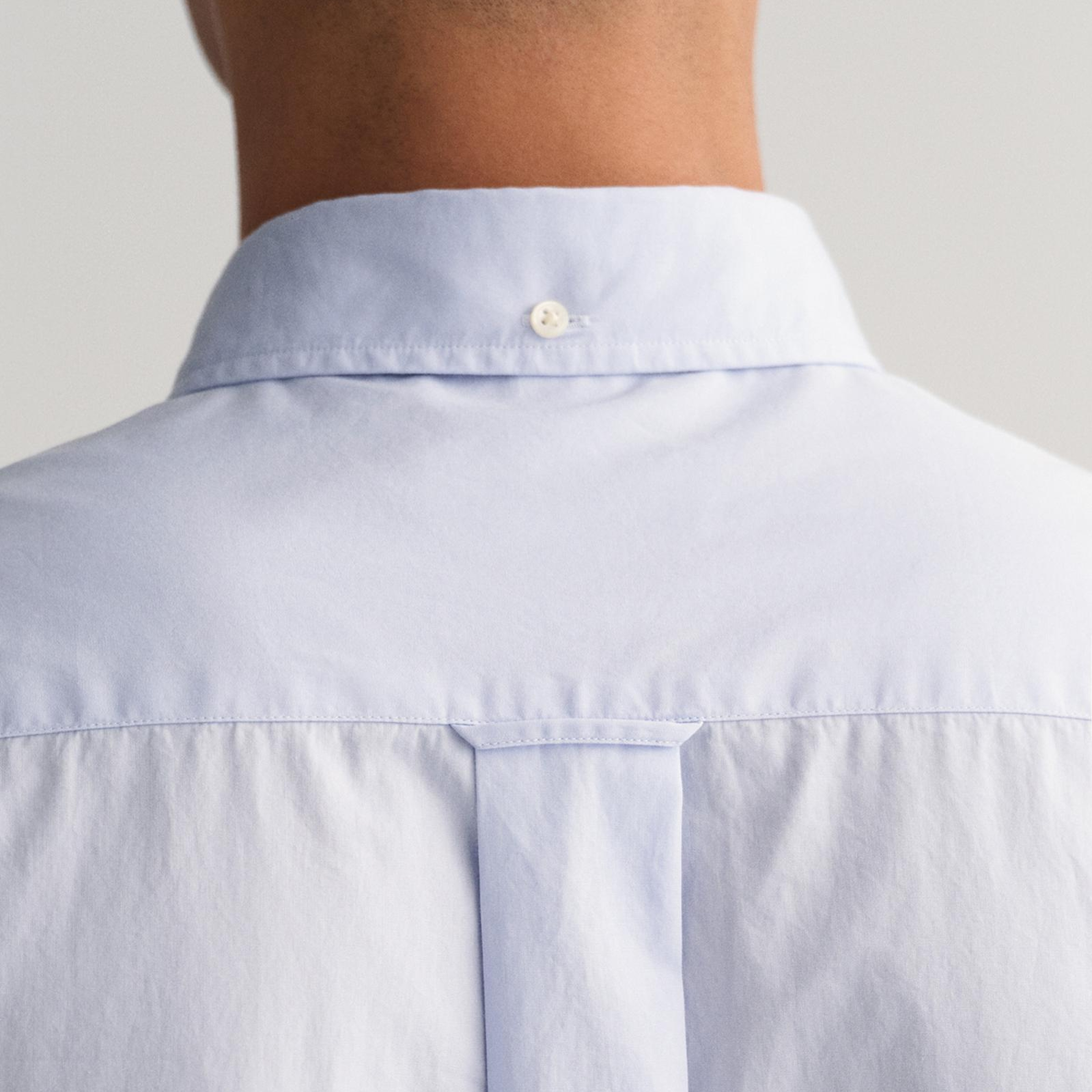 GANT Erkek Mavi Regular Fit Logolu Gömlek