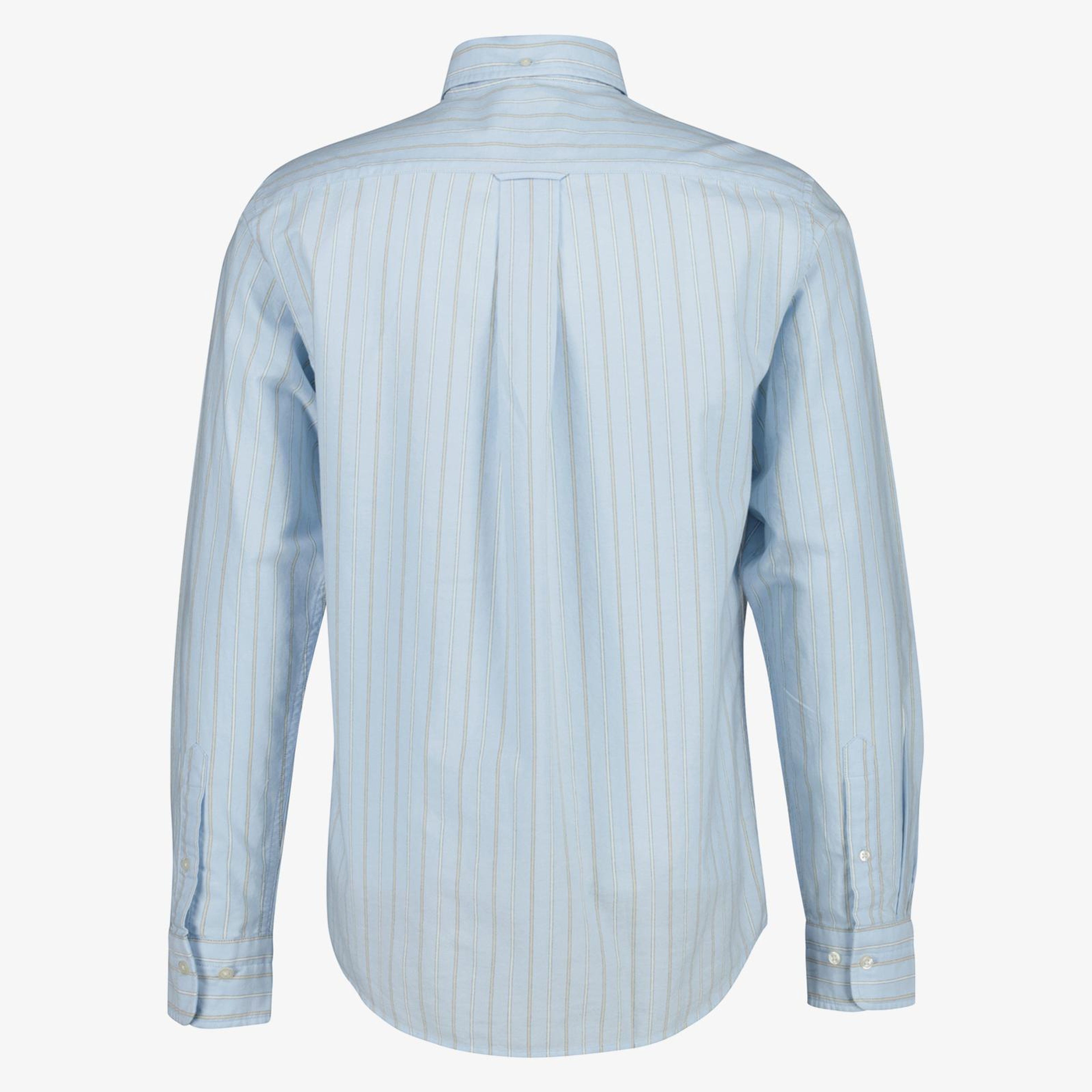 GANT Erkek Mavi Regular Fit Çizgili Logolu Gömlek