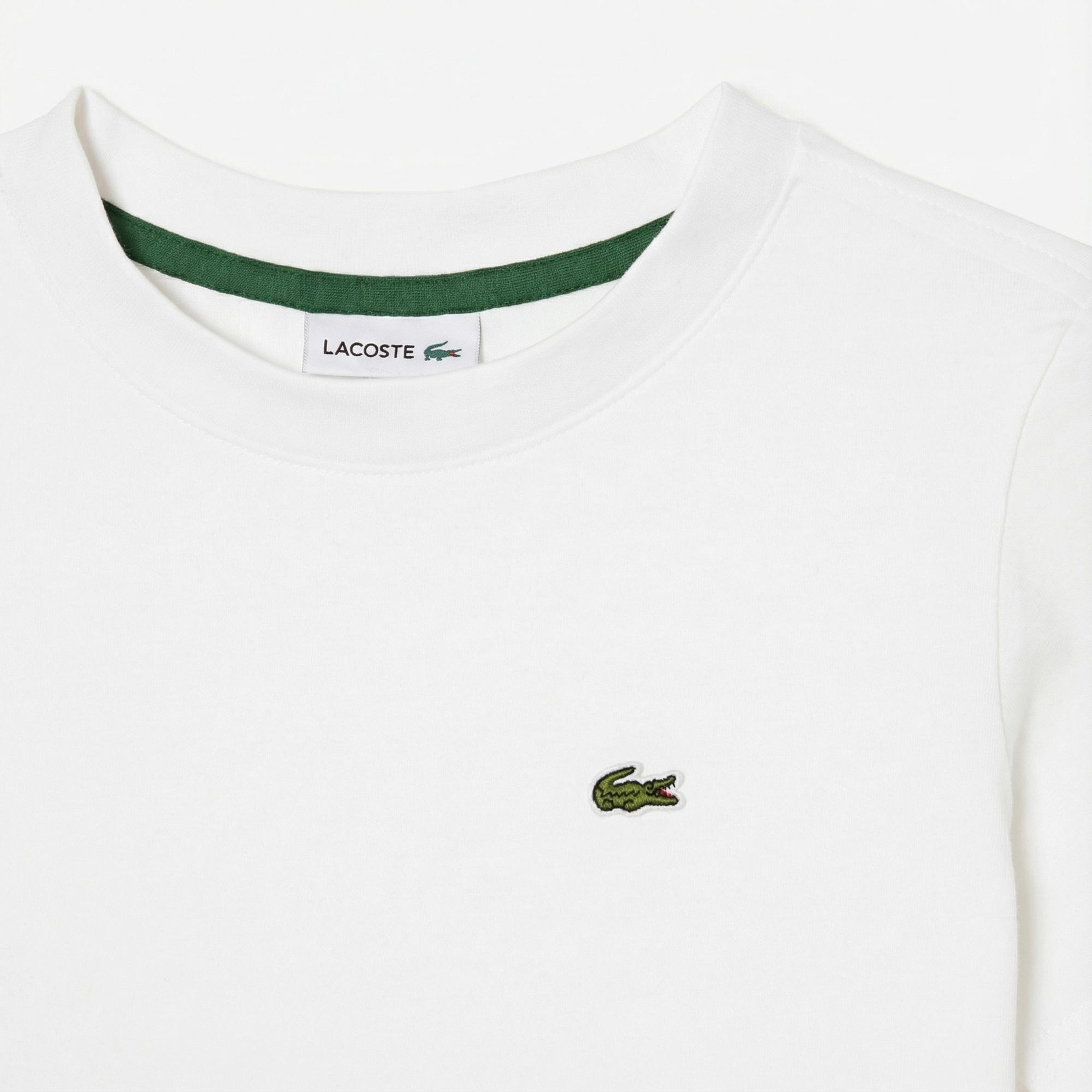 Lacoste Çocuk Bisiklet Yaka Beyaz T-Shirt