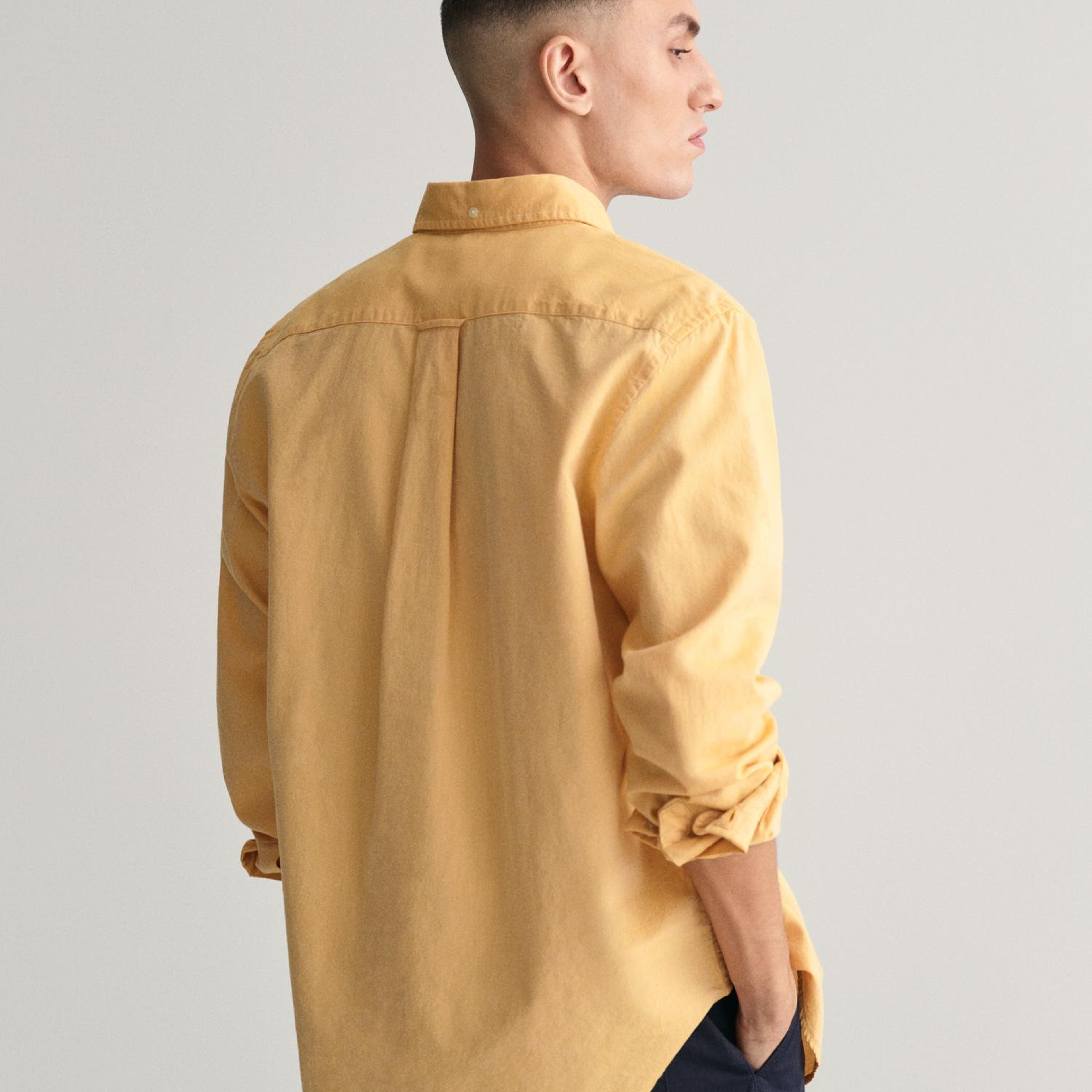 GANT Erkek Sarı Regular Fit Düğmeli Yaka Oxford Gömlek