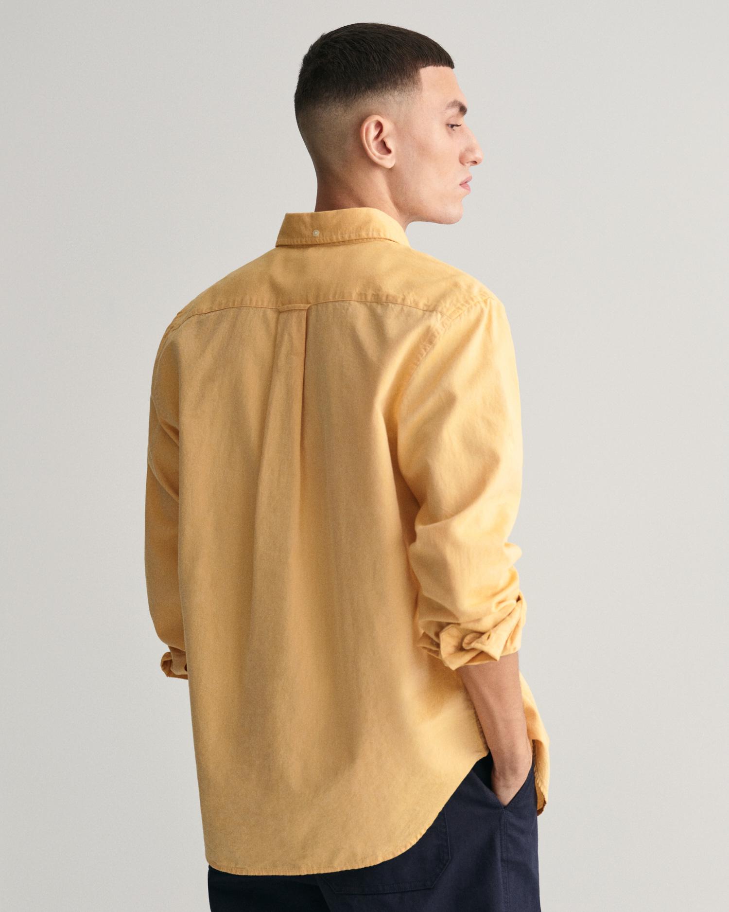 GANT Erkek Sarı Regular Fit Düğmeli Yaka Oxford Gömlek