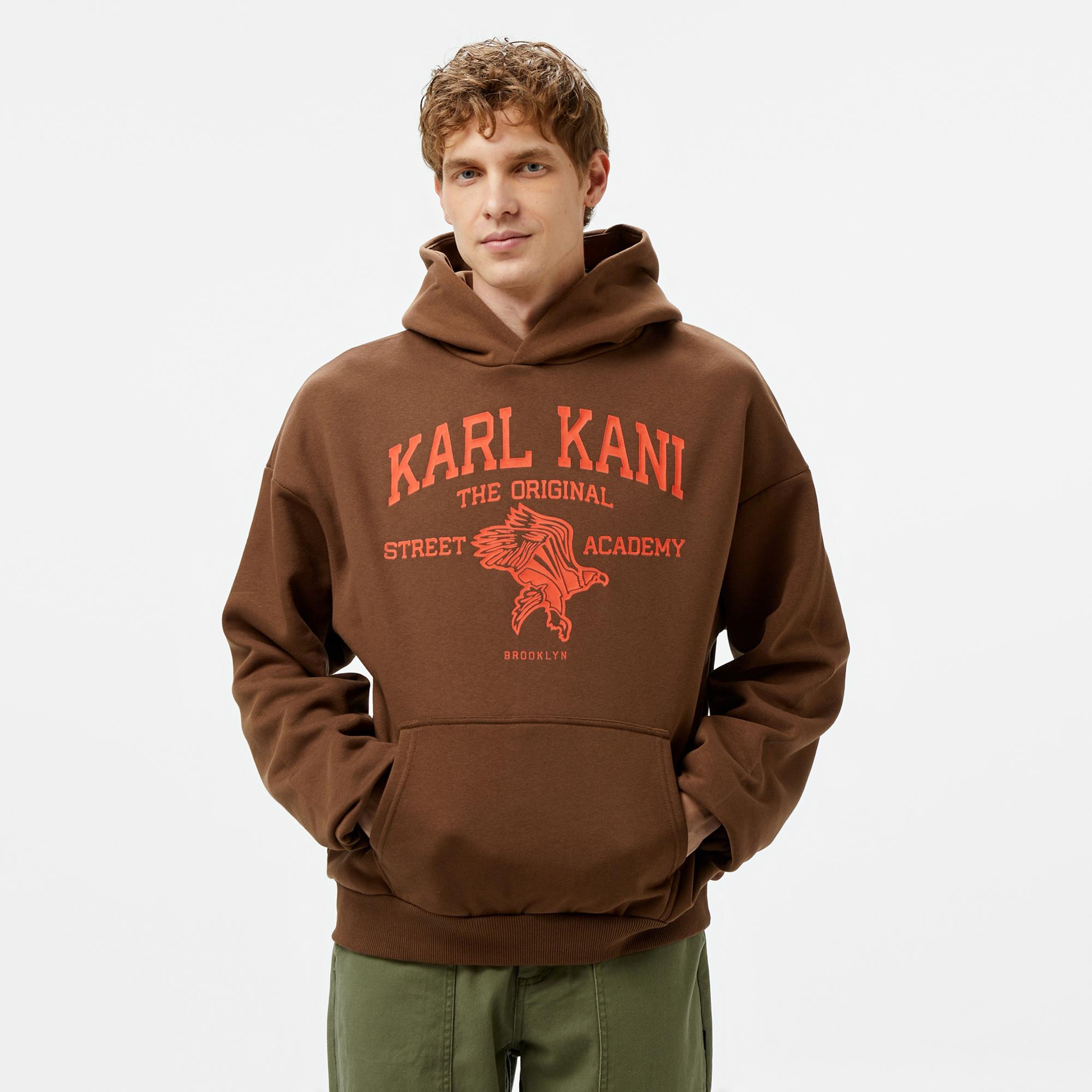 Karl Kani Kani Street Academy Os  Erkek Kahverengi Hoodie