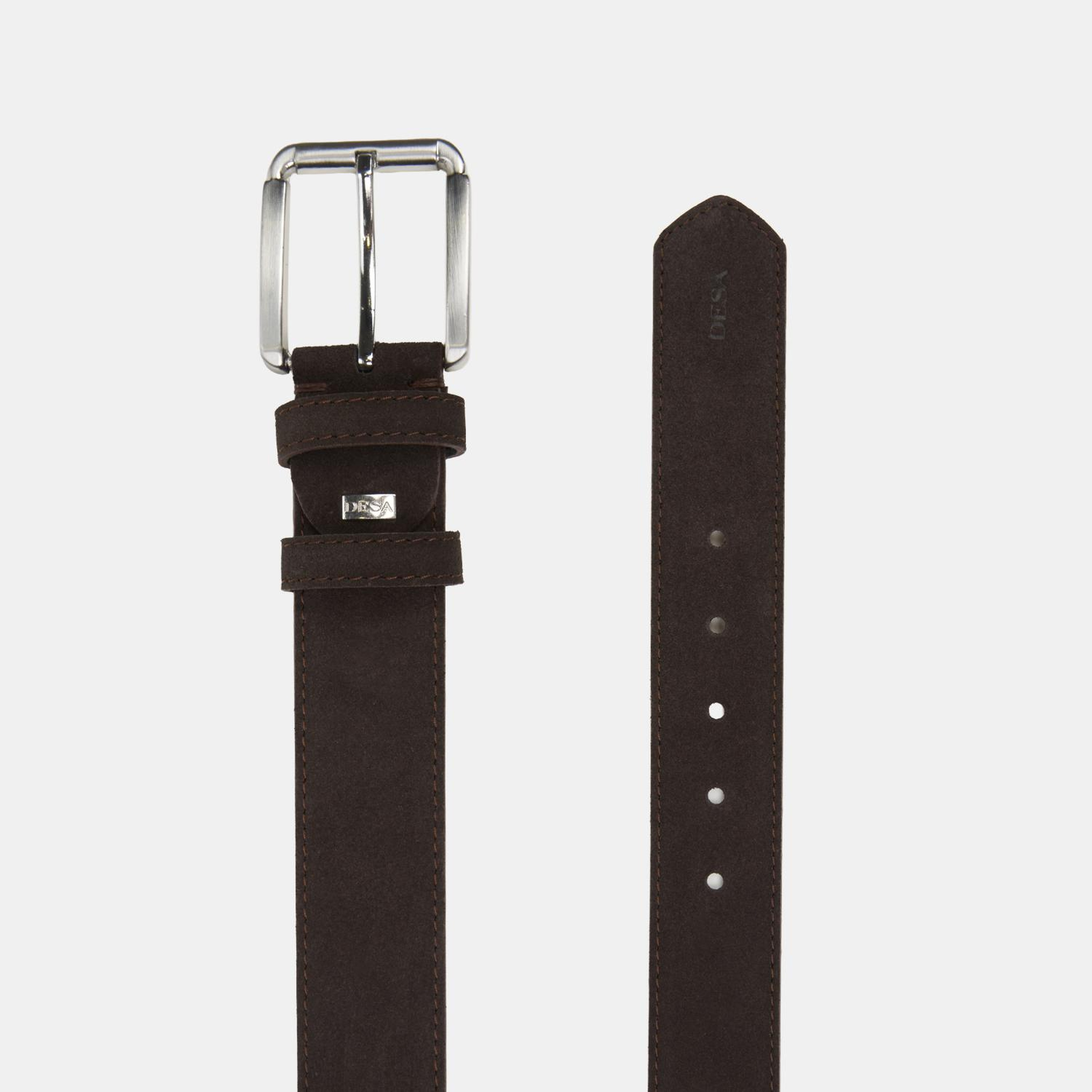 Erkek Acı Kahve Süet Deri Spor Kemer