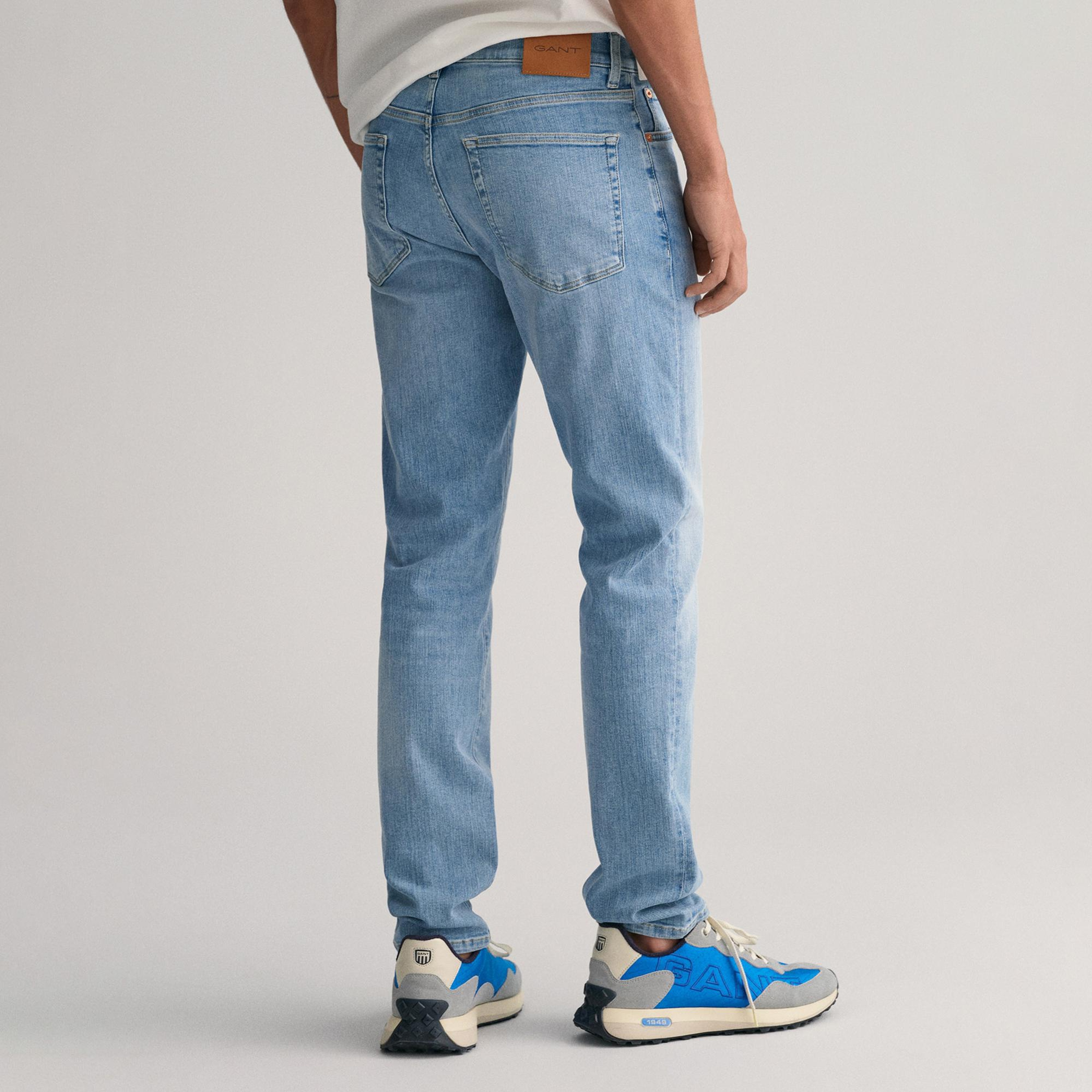 GANT Erkek Mavi Extra Slim Fit Jean Pantolon