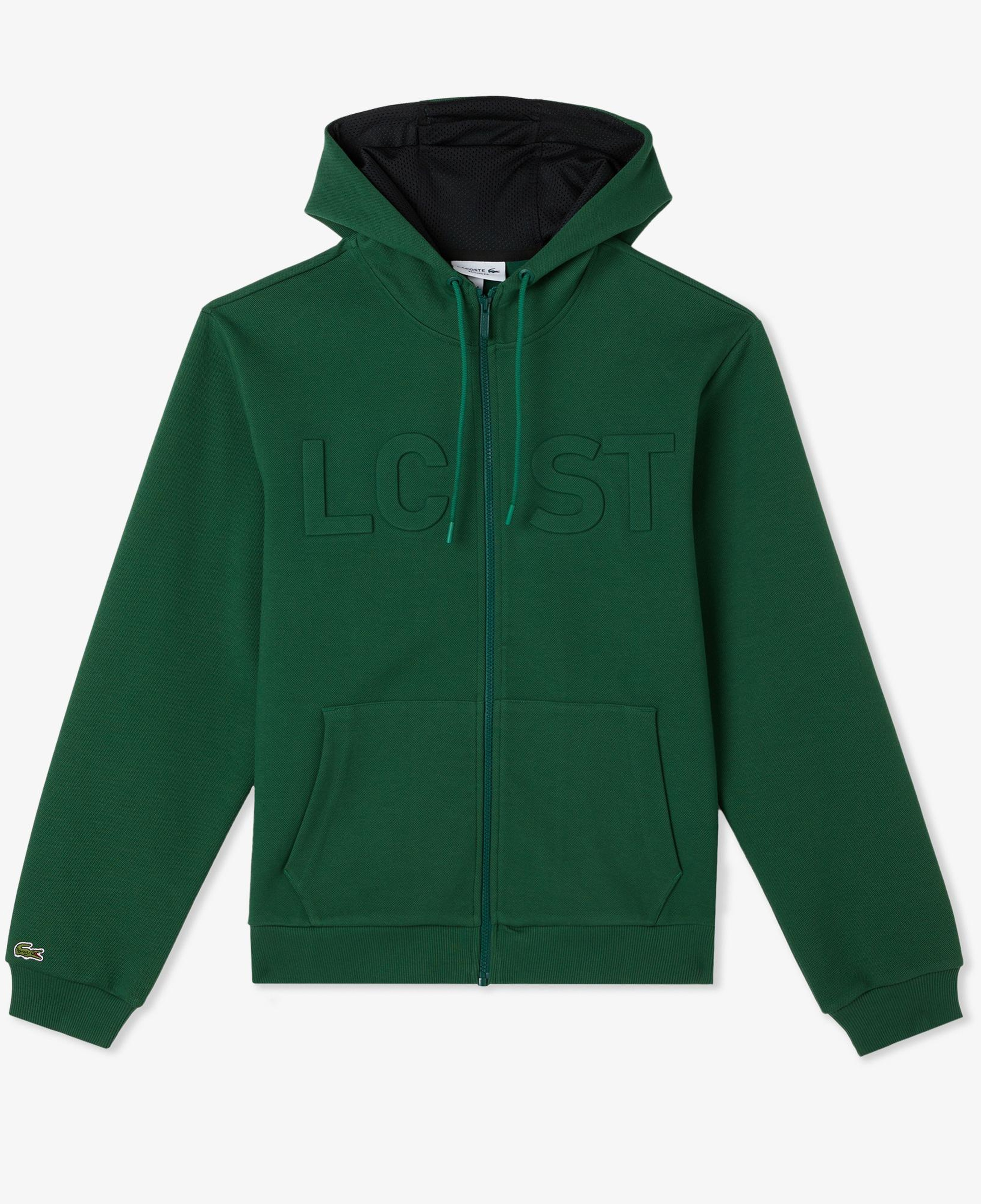 Erkek Relaxed Fit Kapüşonlu Baskılı Yeşil Sweatshirt