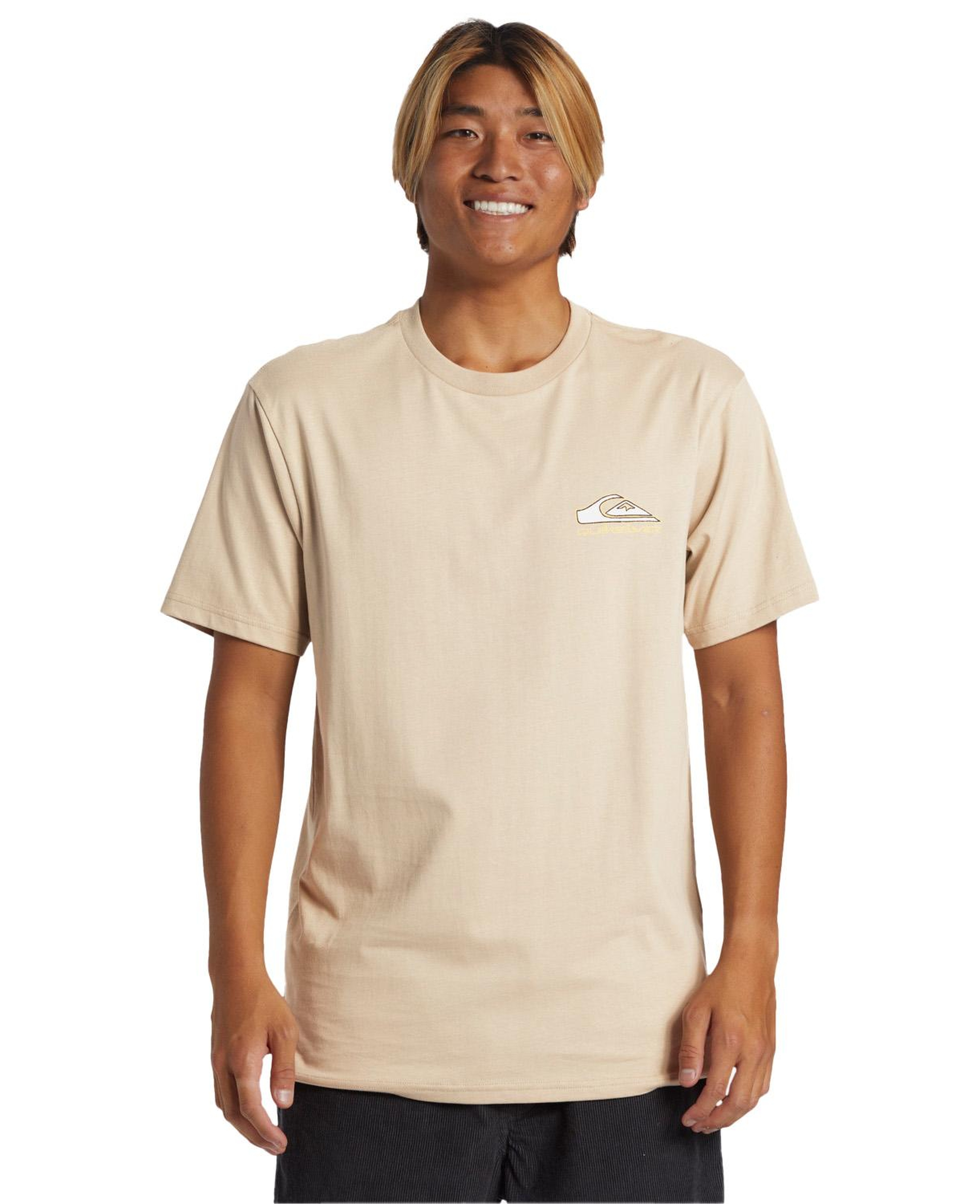 Quiksilver Step Up Mor Erkek Bej Tişört