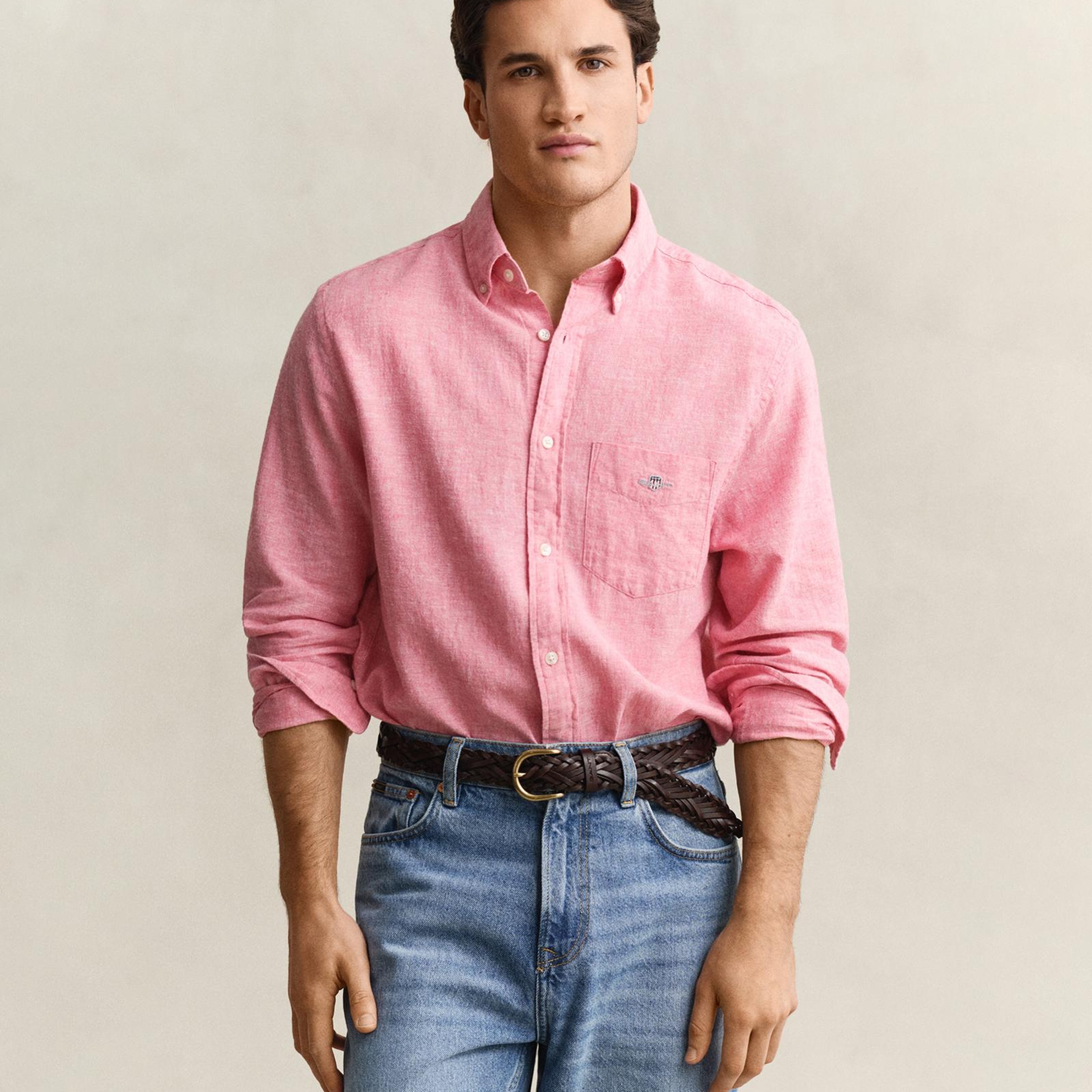 GANT Erkek Pembe Regular Fit Logolu Gömlek