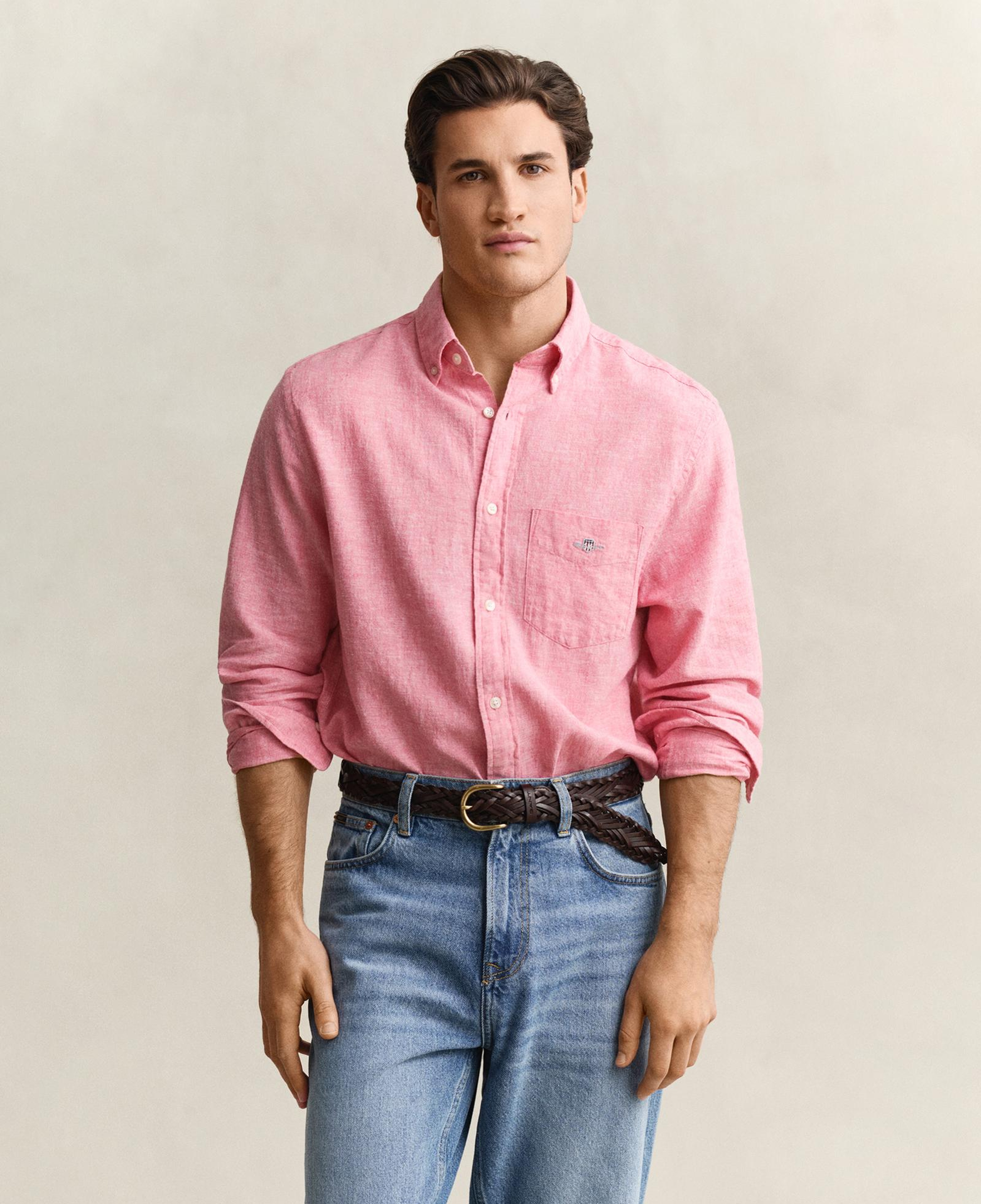 GANT Erkek Pembe Regular Fit Logolu Gömlek