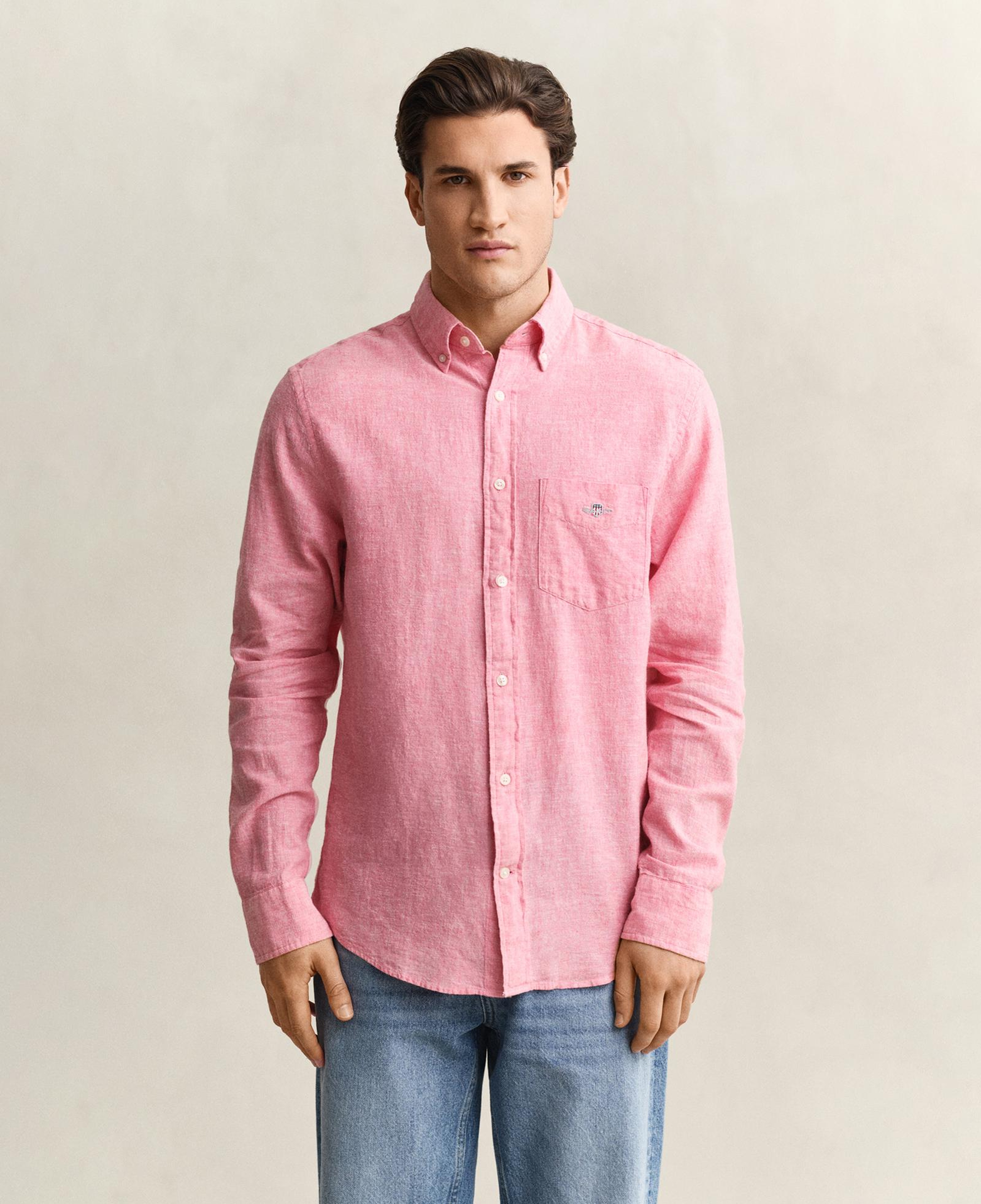 GANT Erkek Pembe Regular Fit Logolu Gömlek