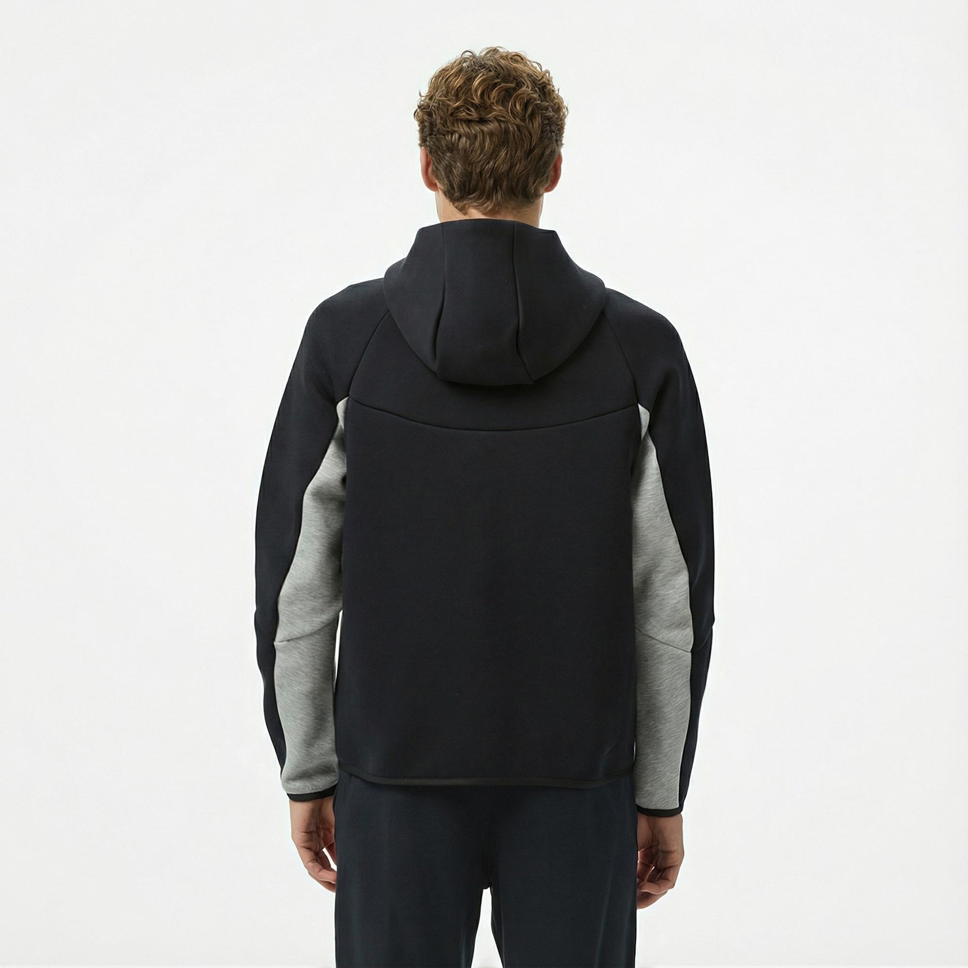 Nike Tech Fleece Erkek Gri Kapüşonlu Hoodie