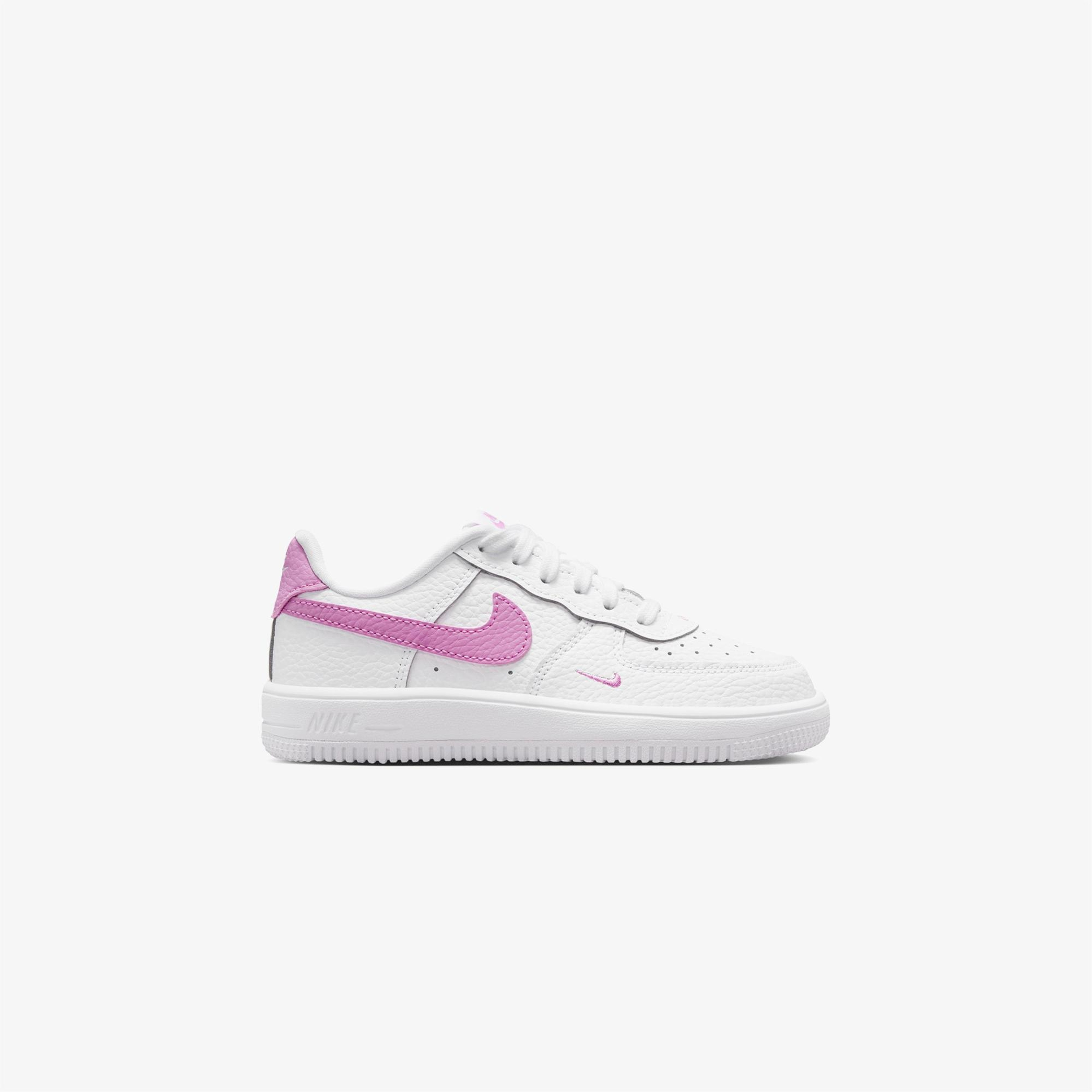 Nike Force 1 Low Lace Çocuk Beyaz/Pembe Spor Ayakkabı