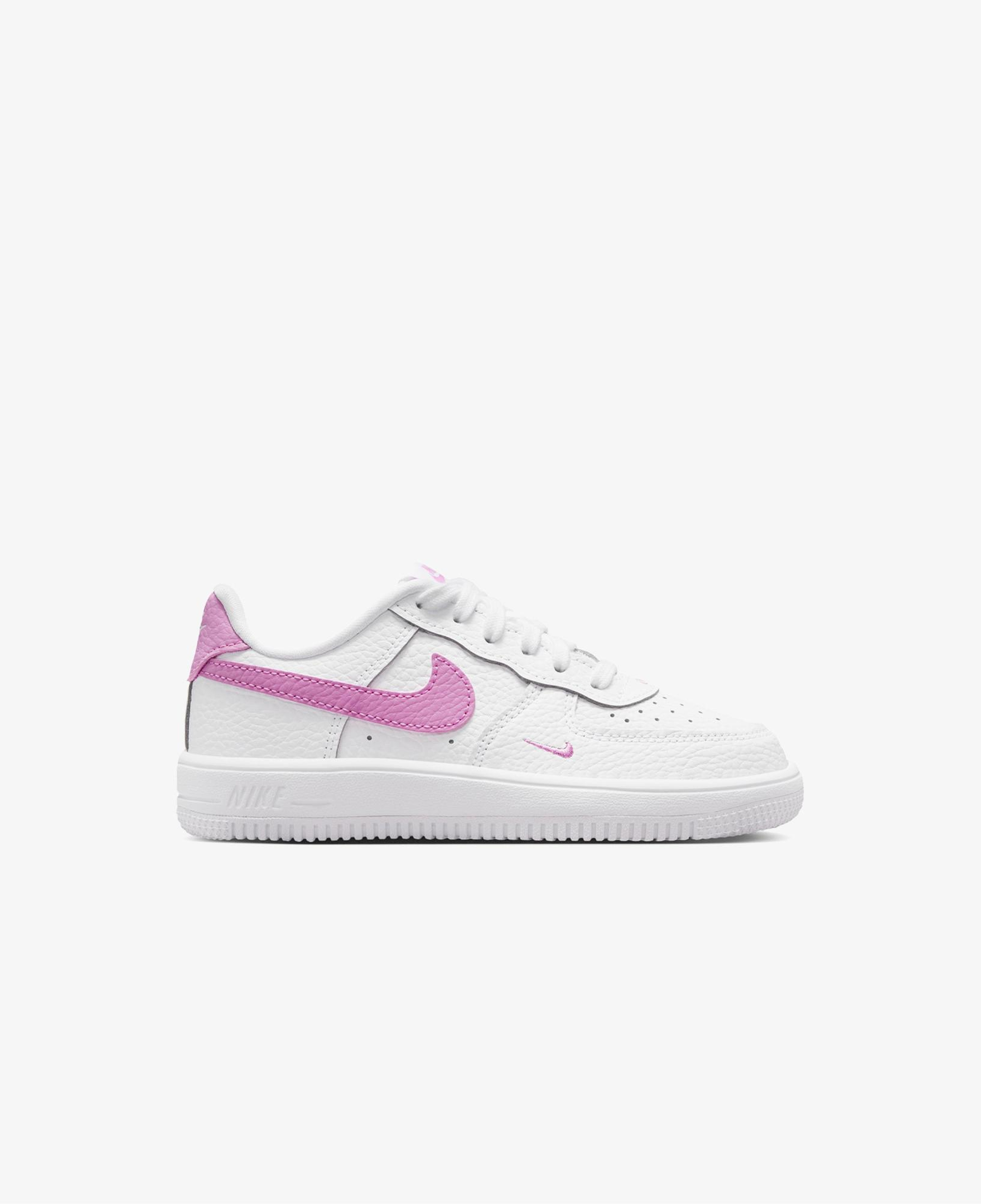 Nike Force 1 Low Lace Çocuk Beyaz/Pembe Spor Ayakkabı