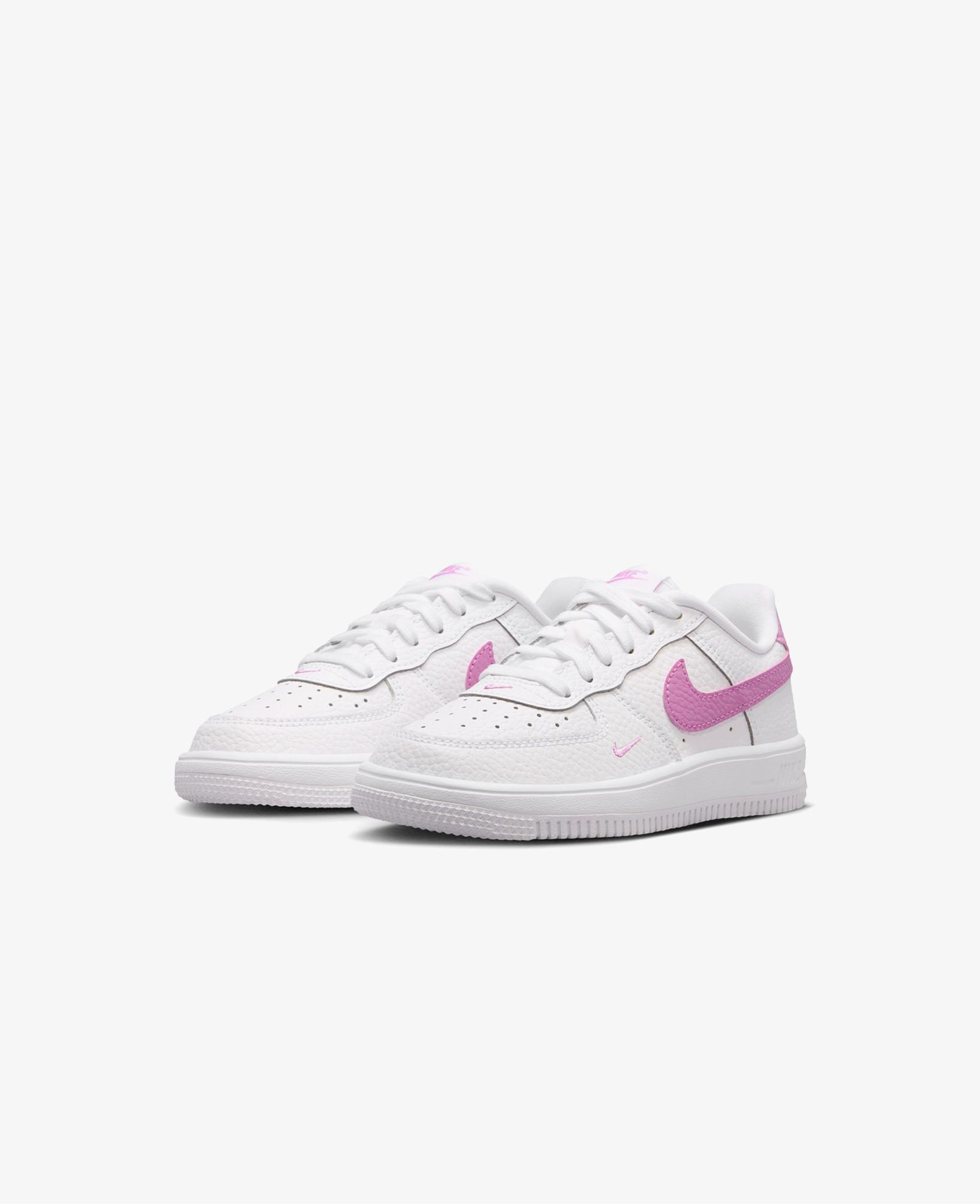 Nike Force 1 Low Lace Çocuk Beyaz/Pembe Spor Ayakkabı