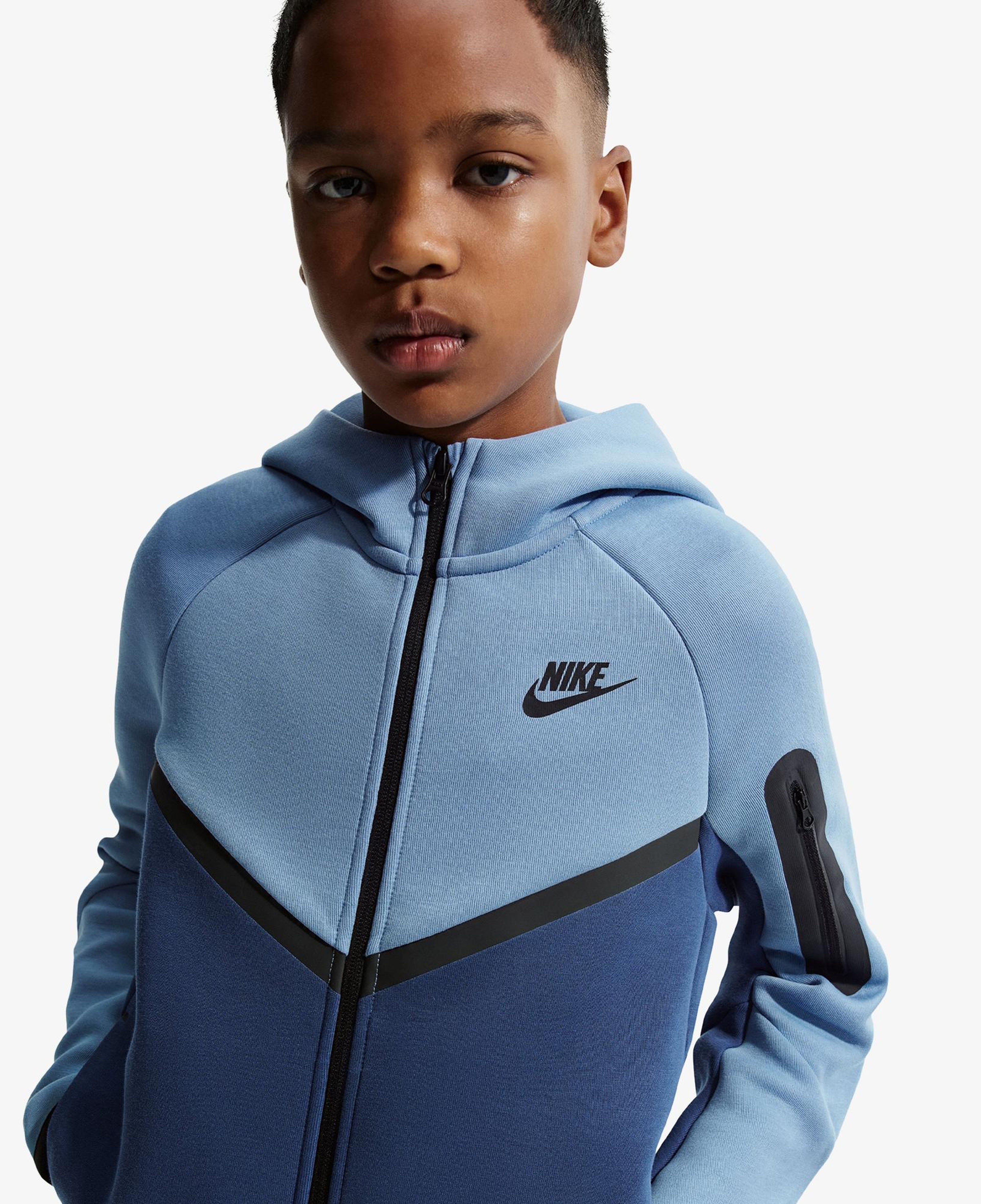 Nike Sportswear Tech Fleece Çocuk Mavi Eşofman Üstü
