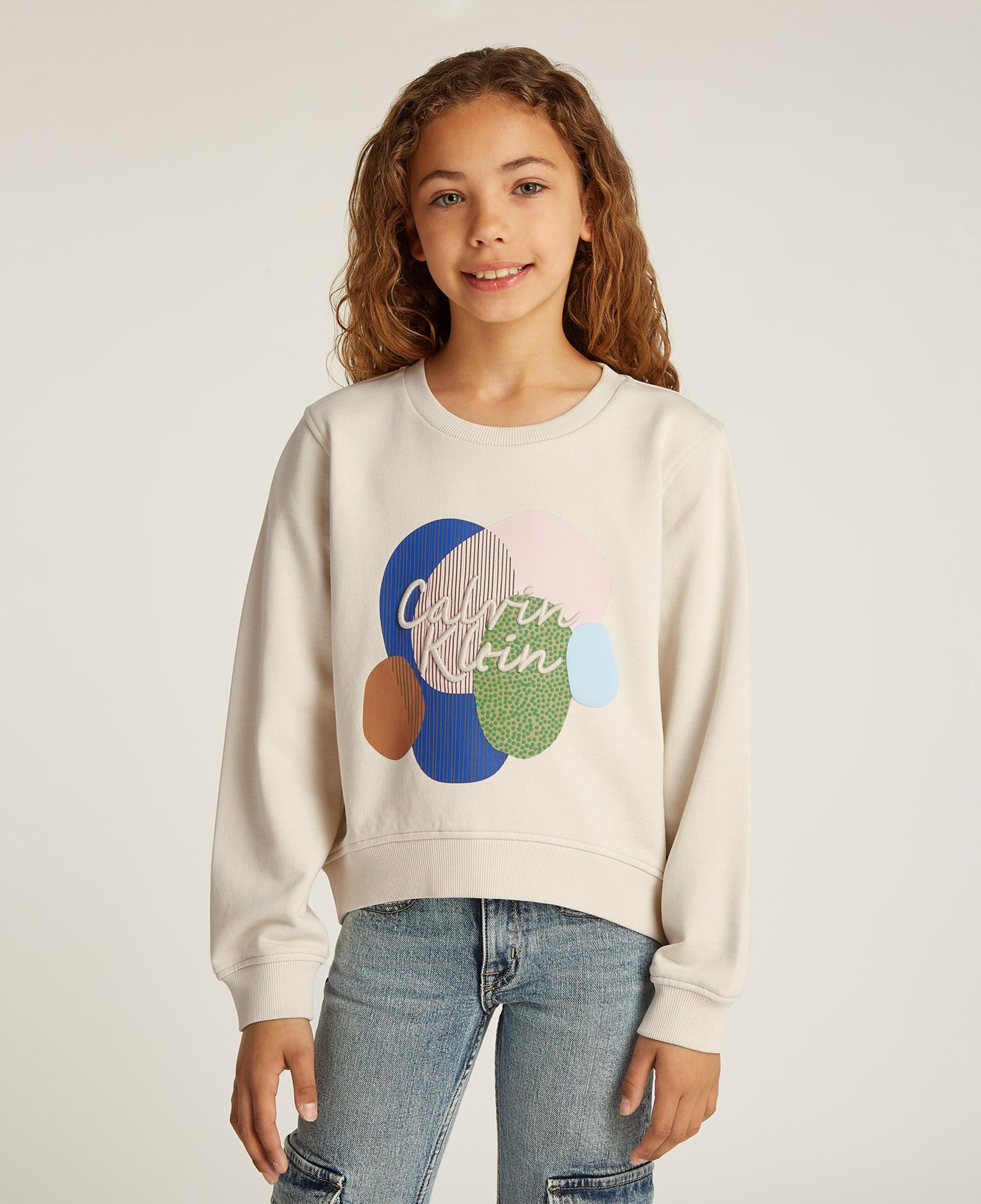 Calvin Klein Graphic Çocuk Bej Sweatshirt