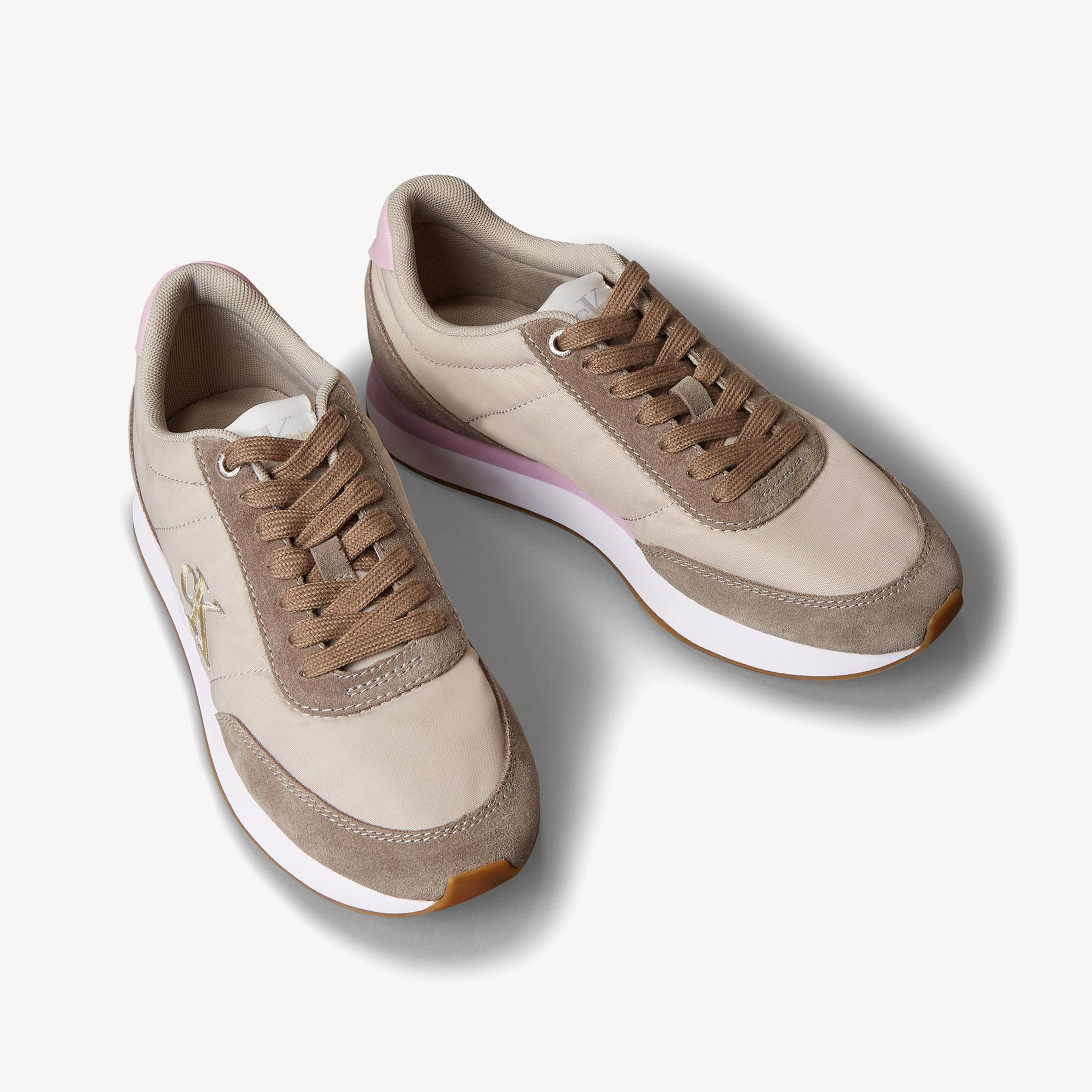 Calvin Klein Retro Runner Lace Up  Kadın Bej Sneaker