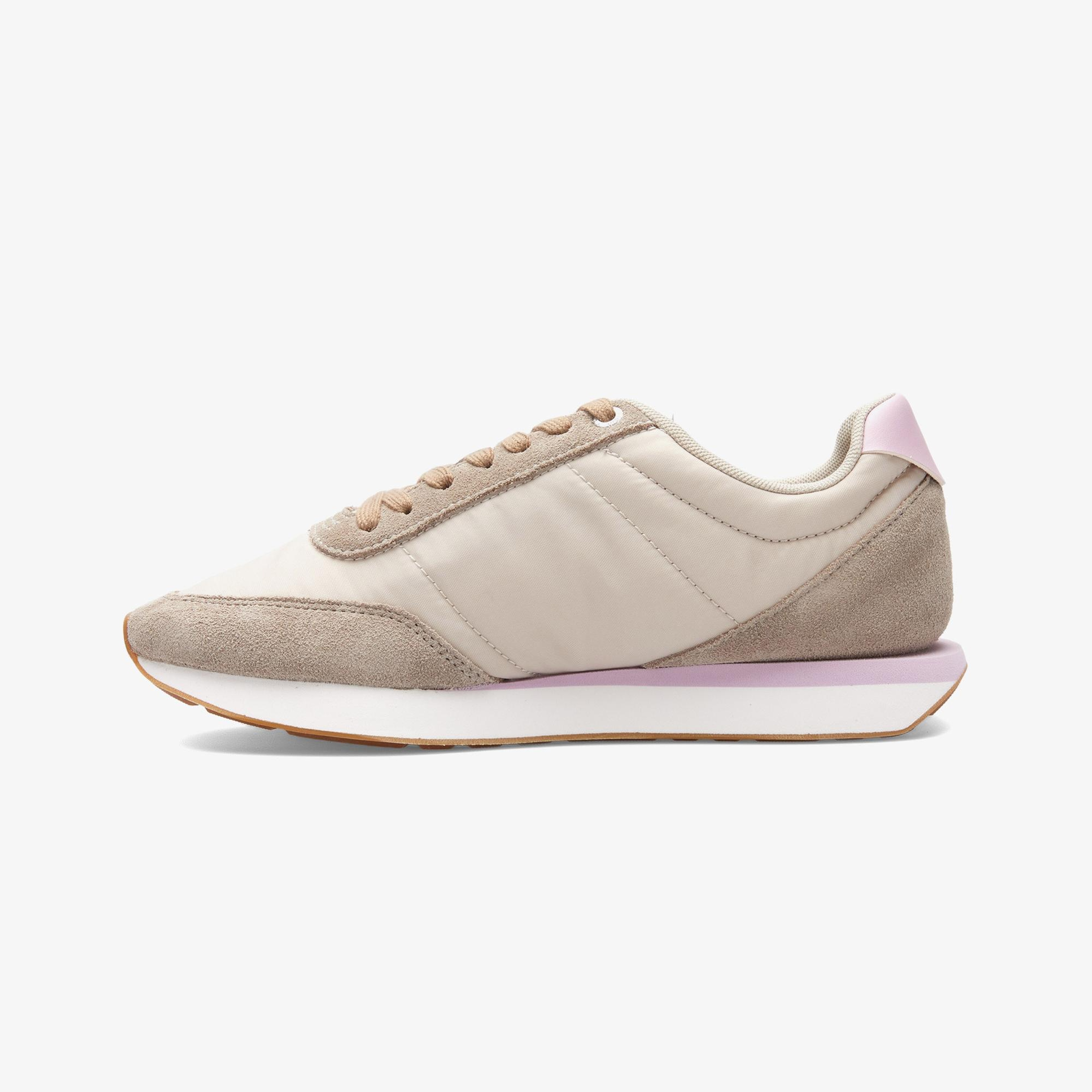 Calvin Klein Retro Runner Lace Up  Kadın Bej Sneaker