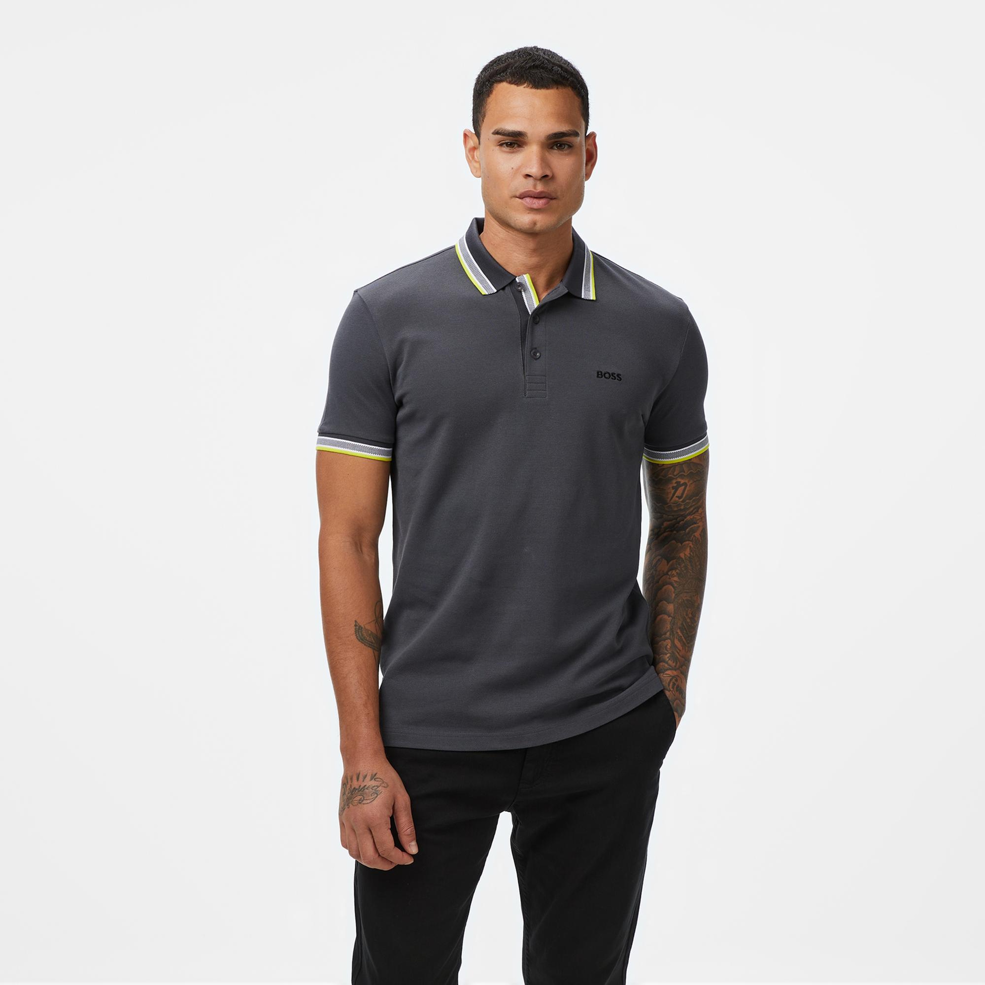 Boss Paddy Erkek Koyu Gri Polo