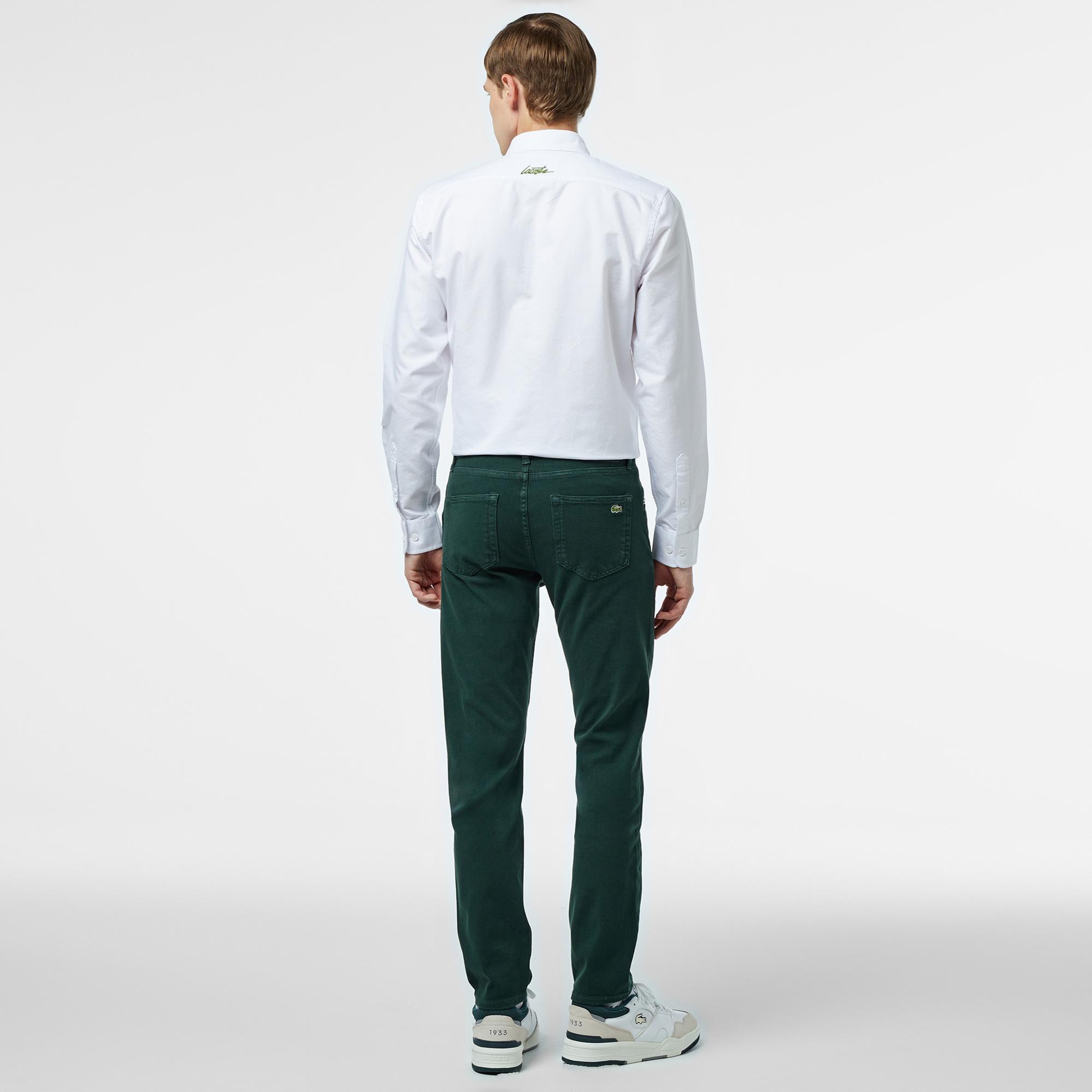 Lacoste Erkek Slim Fit Koyu Yeşil Jean Pantolon
