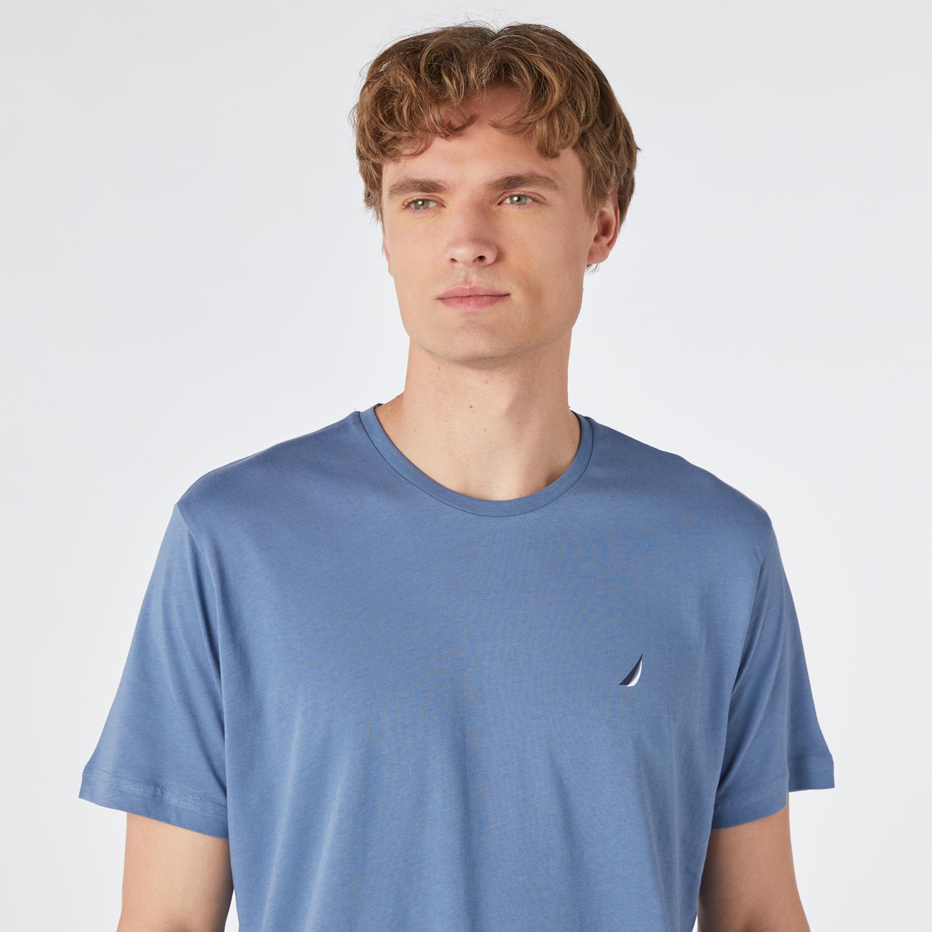 Nautica Erkek Mavi Standart Fit T-Shirt