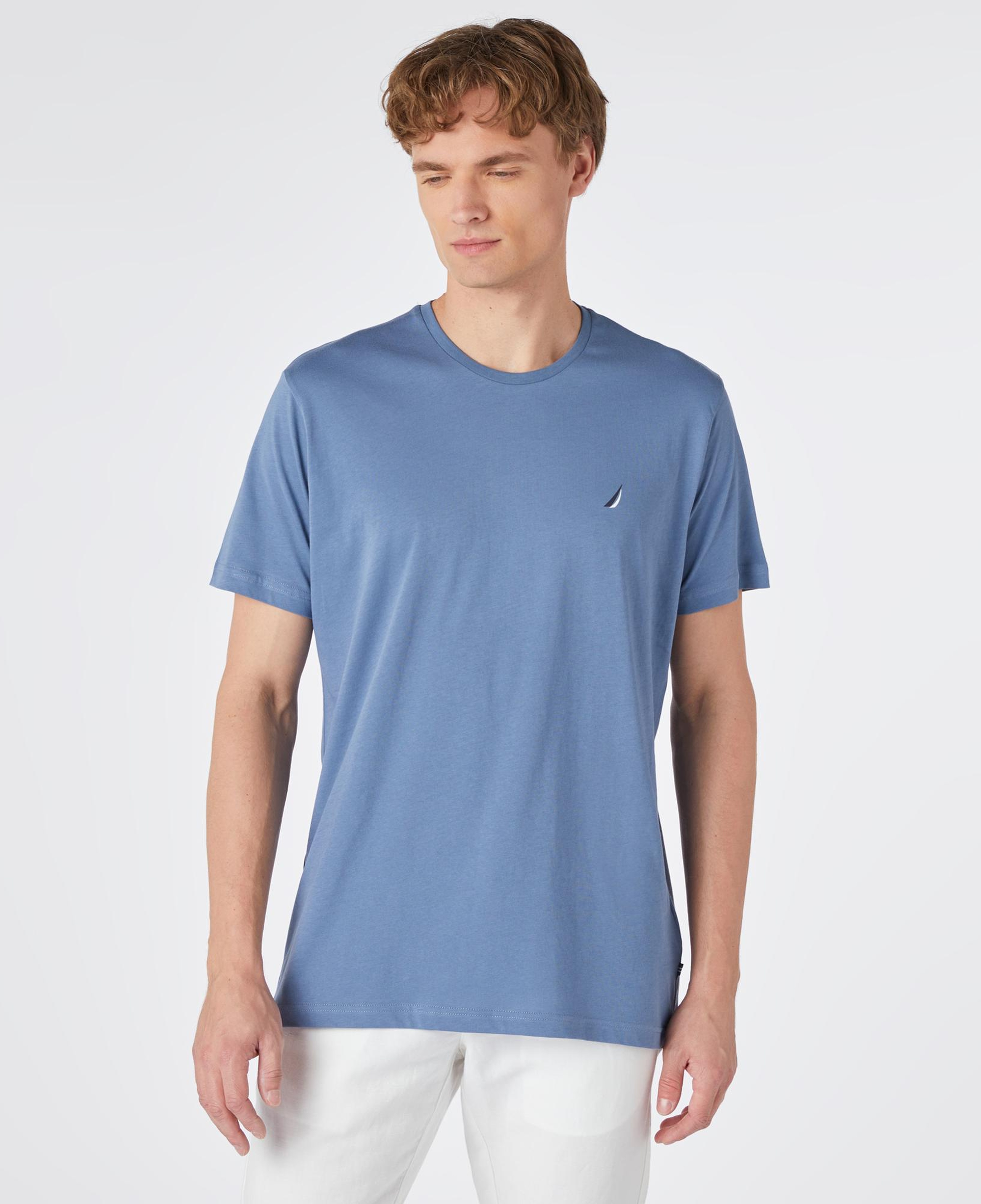 Nautica Erkek Mavi Standart Fit T-Shirt