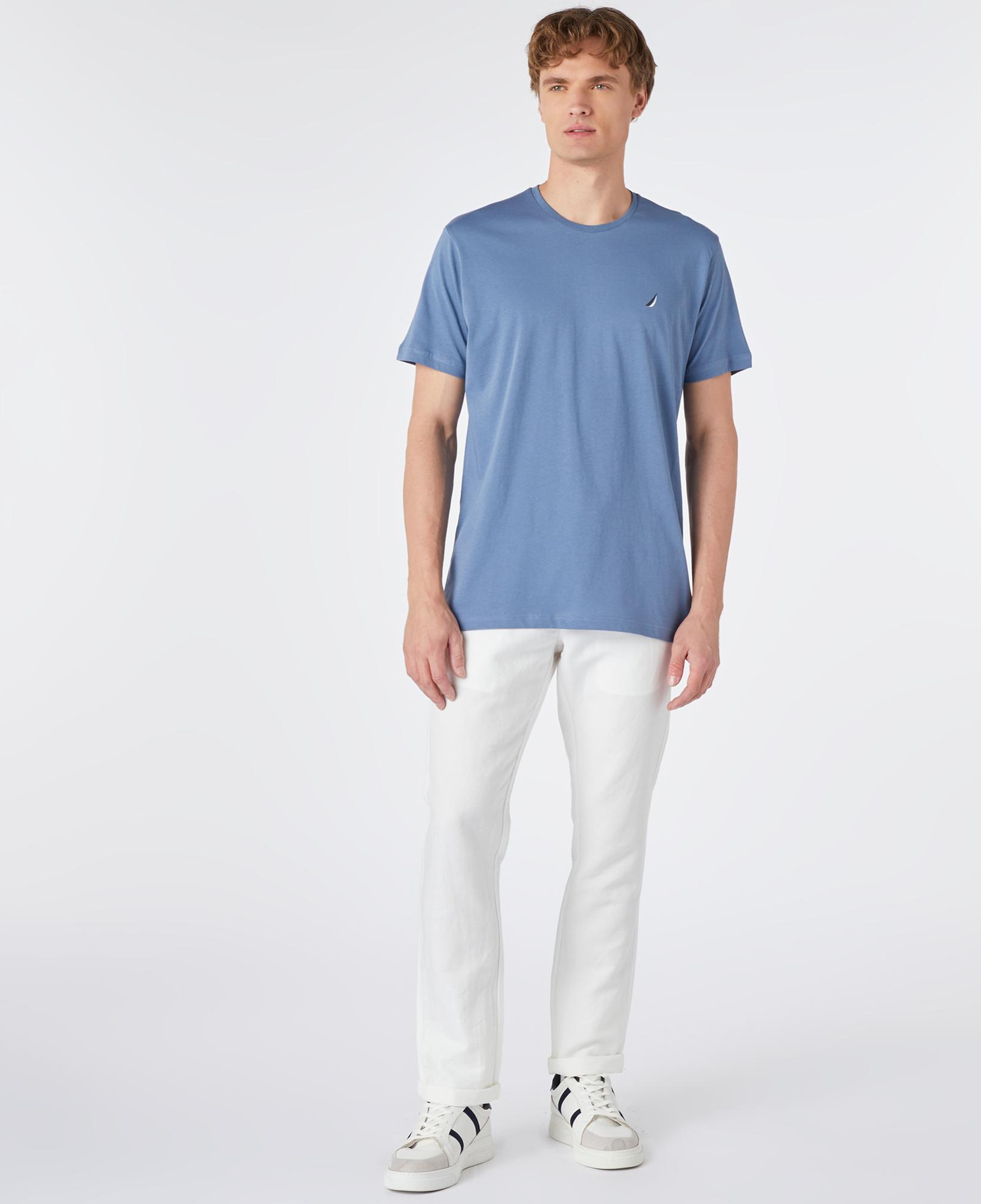 Nautica Erkek Mavi Standart Fit T-Shirt