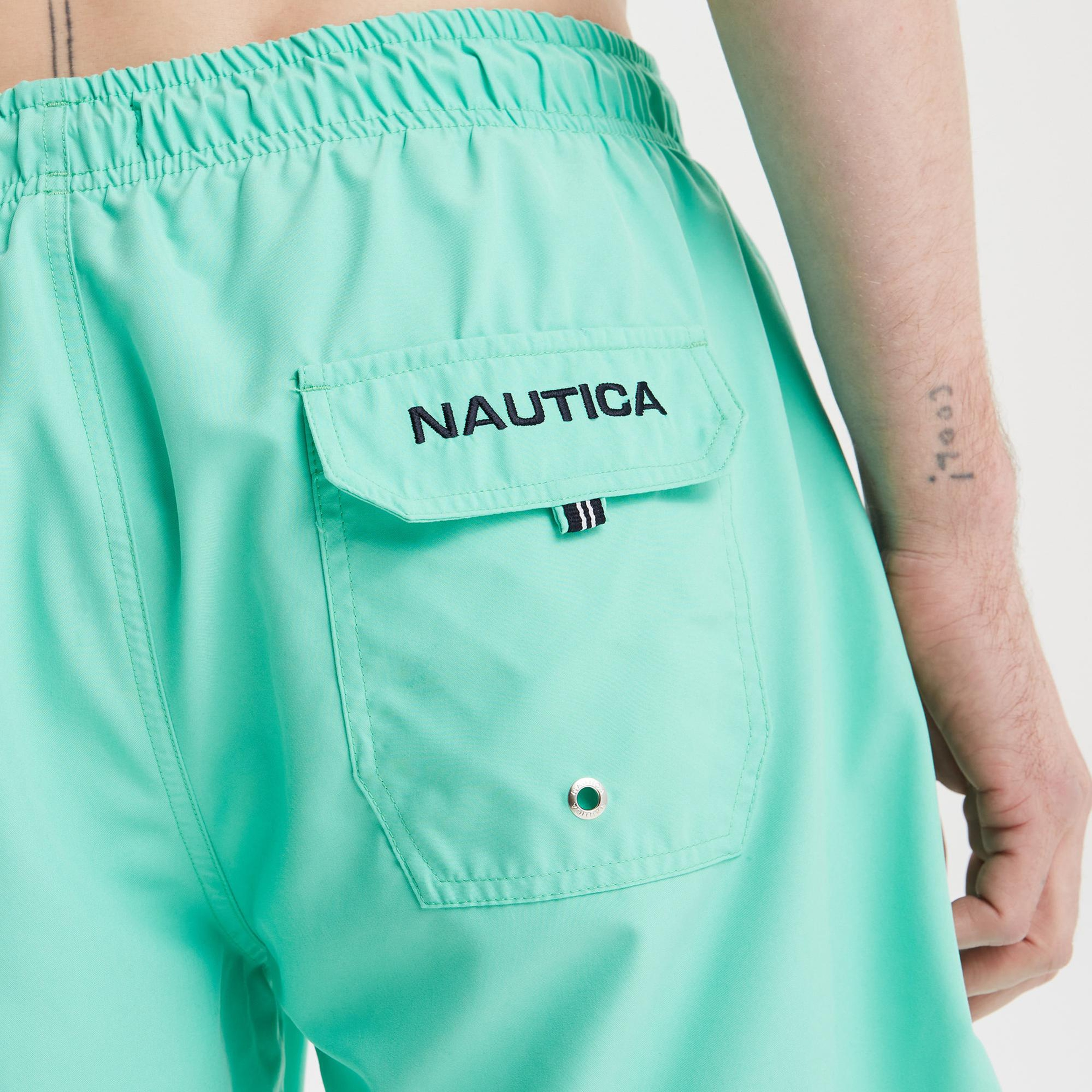 Nautica Erkek Yeşil Regular Fit Deniz Şortu