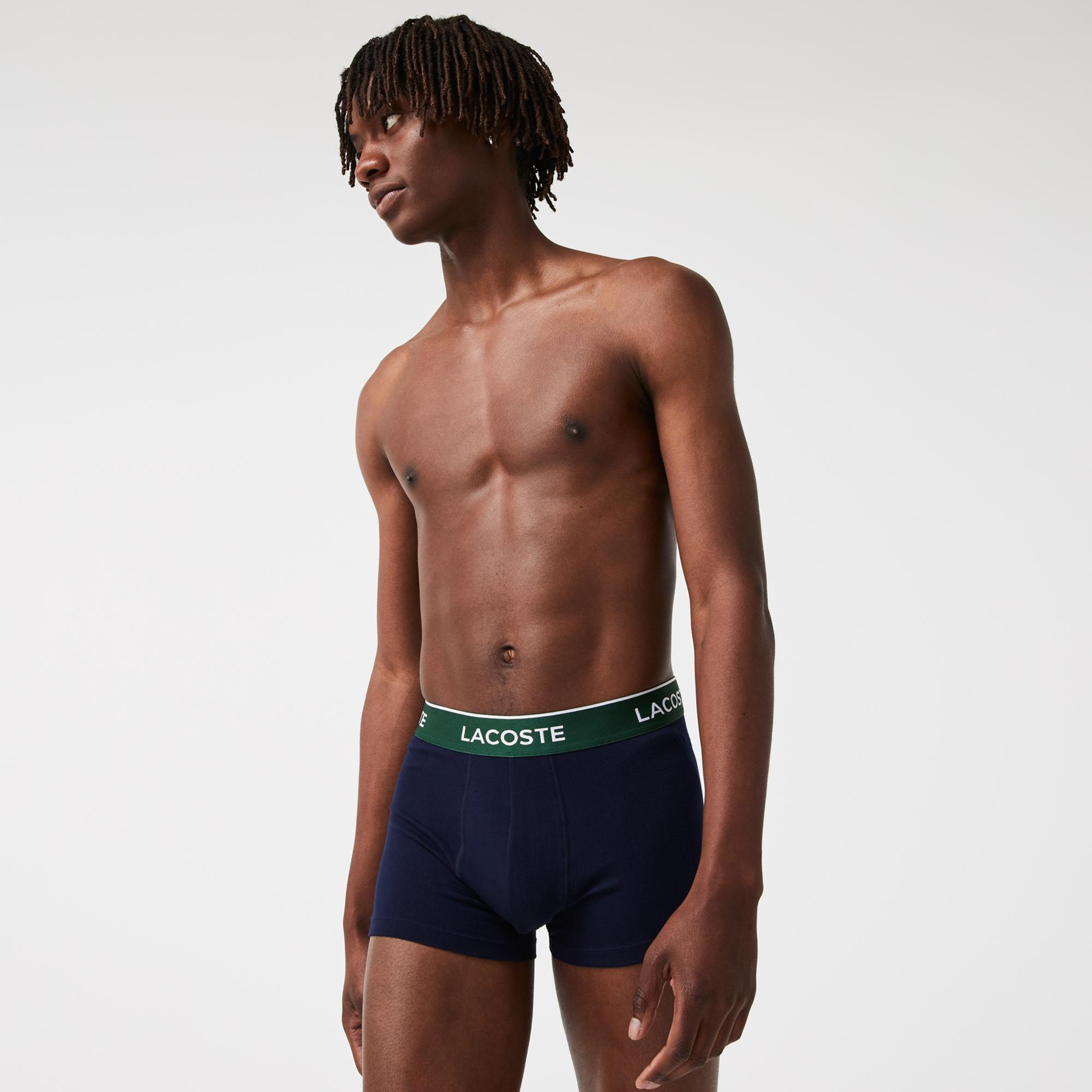 Lacoste Classic Erkek 3'lü Lacivert Boxer