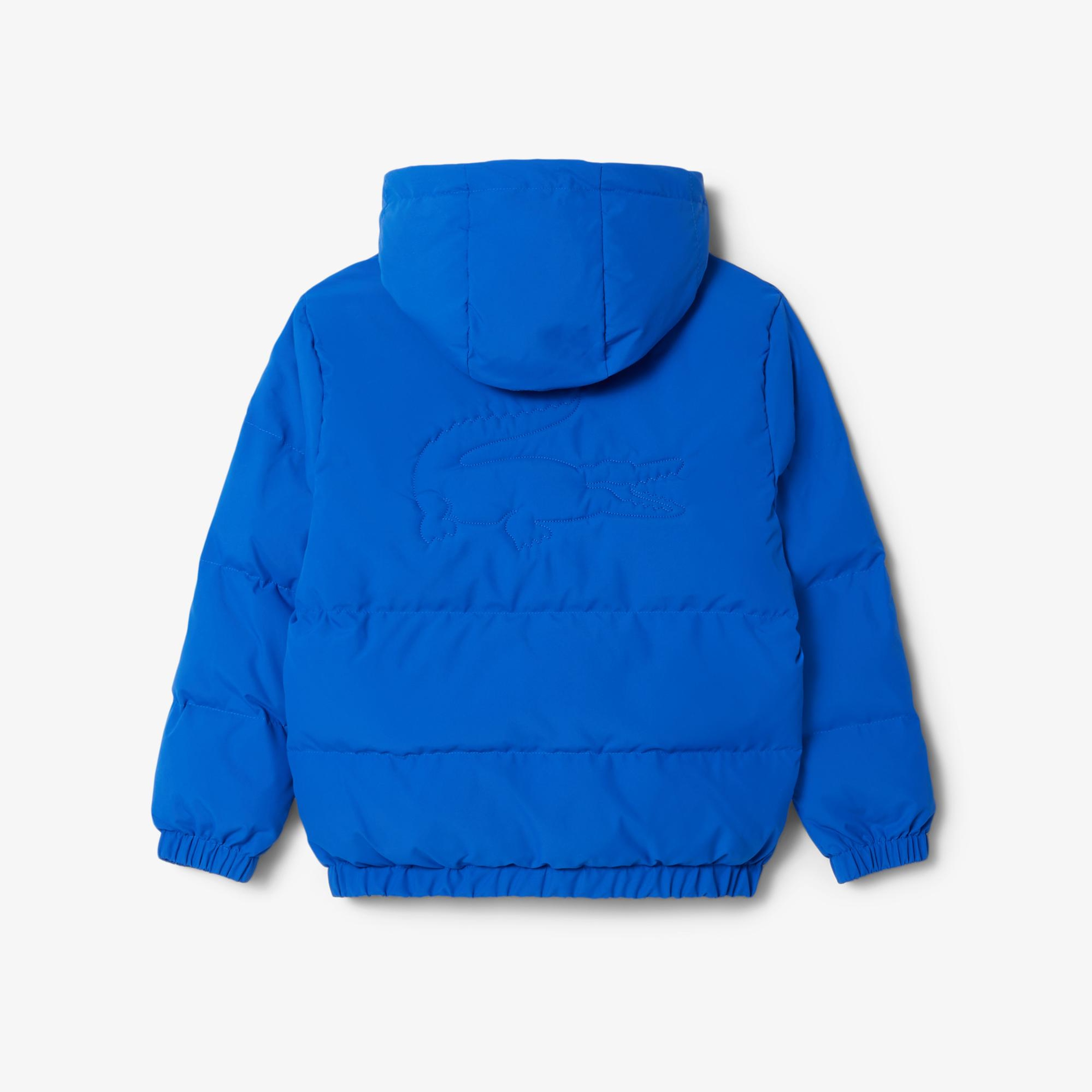 Lacoste Çocuk Kapüşonlu Mavi Şişme Mont