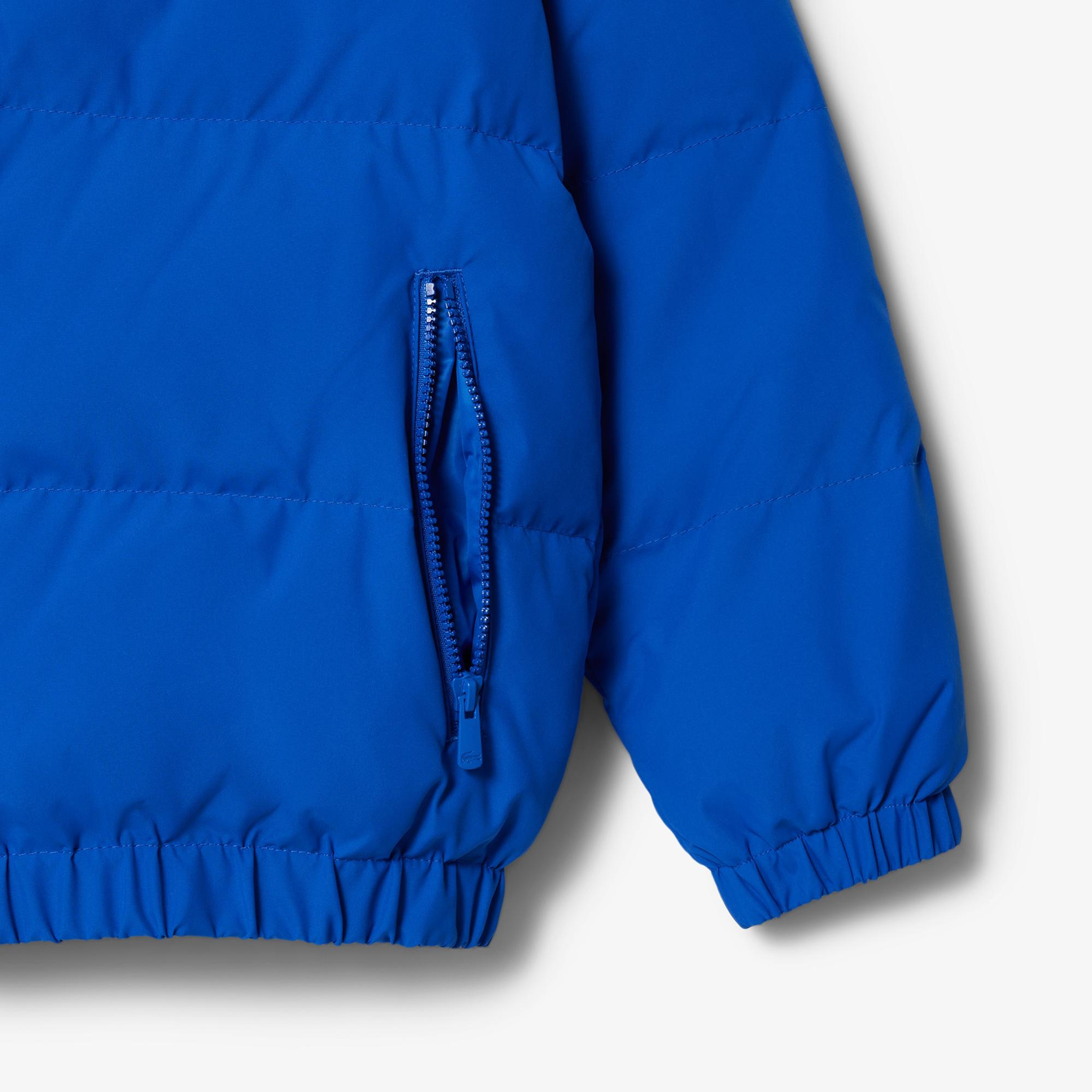 Lacoste Çocuk Kapüşonlu Mavi Şişme Mont