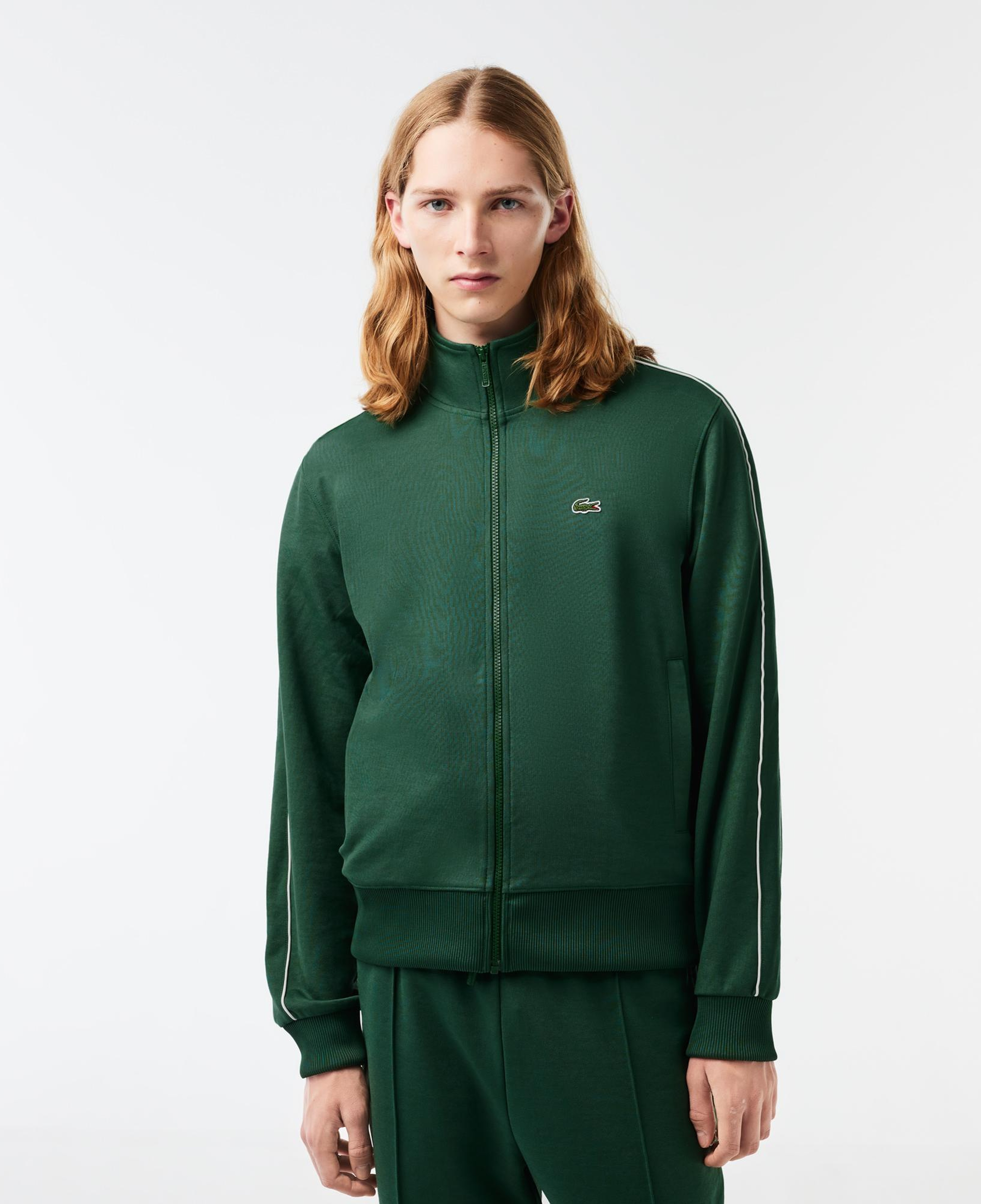 Lacoste Erkek Regular Fit Fermuarlı Koyu Yeşil Sweatshirt