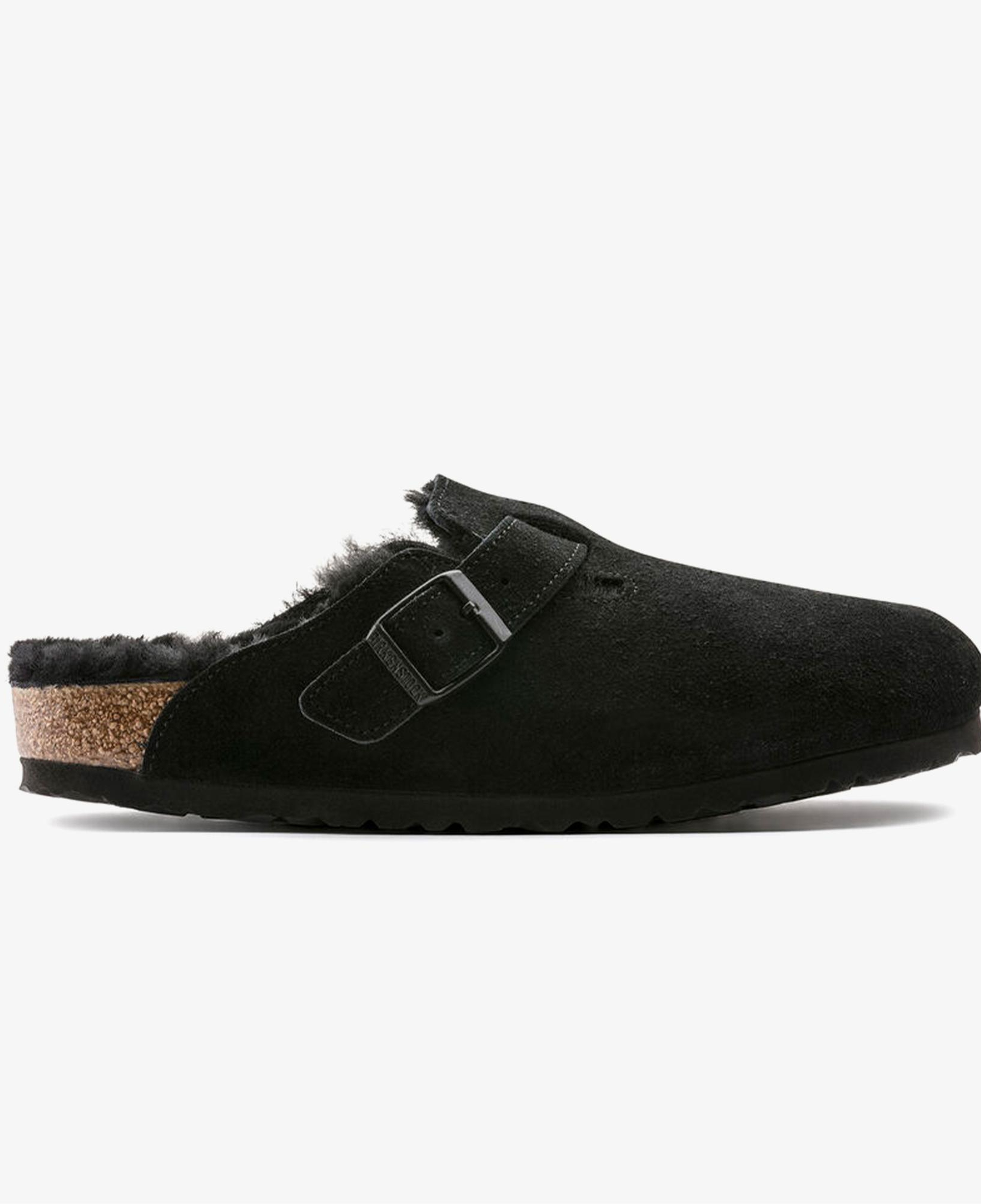 Birkenstock Boston Fell VI Unisex Siyah Terlik