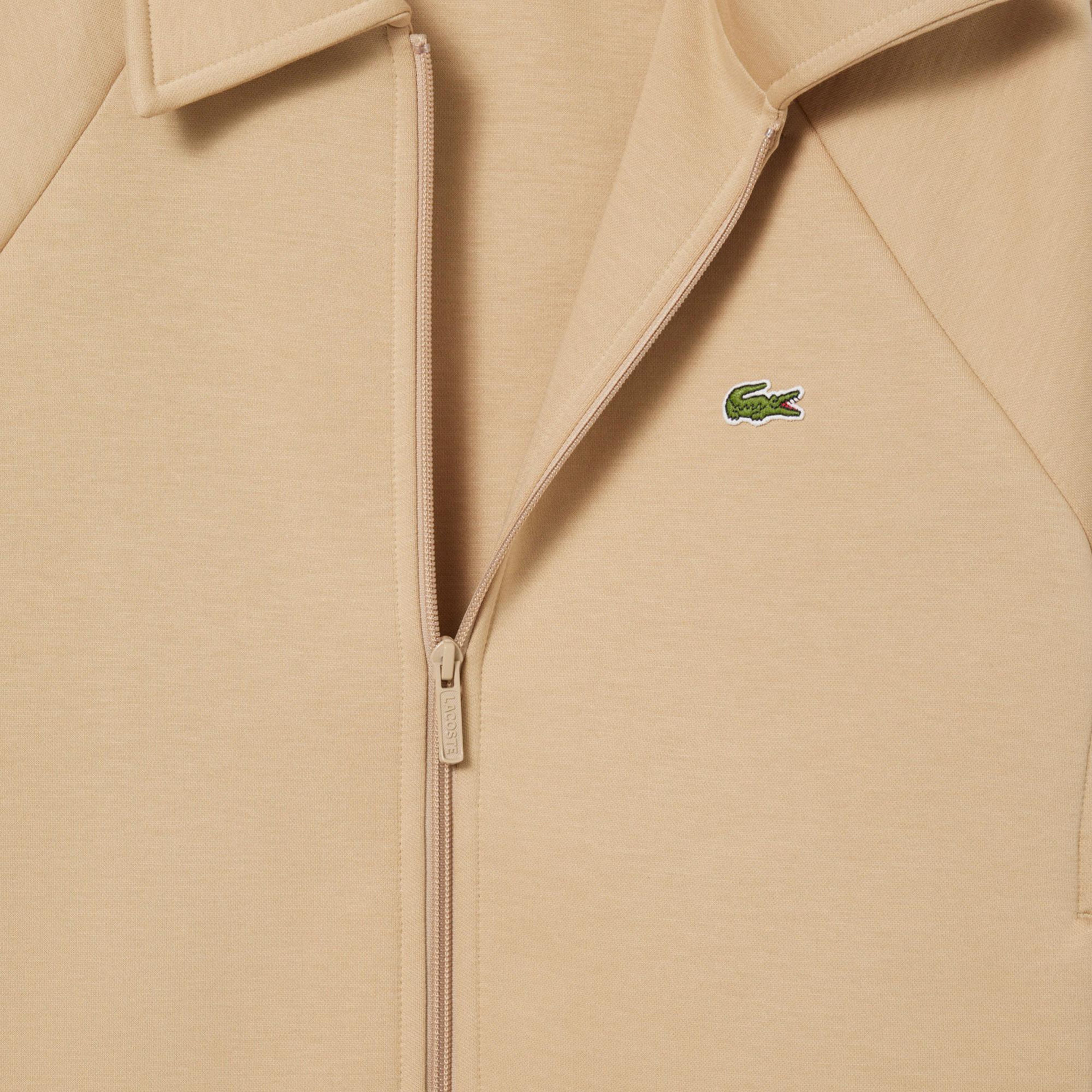 Erkek Regular Fit Fermuarlı Bej Sweatshirt