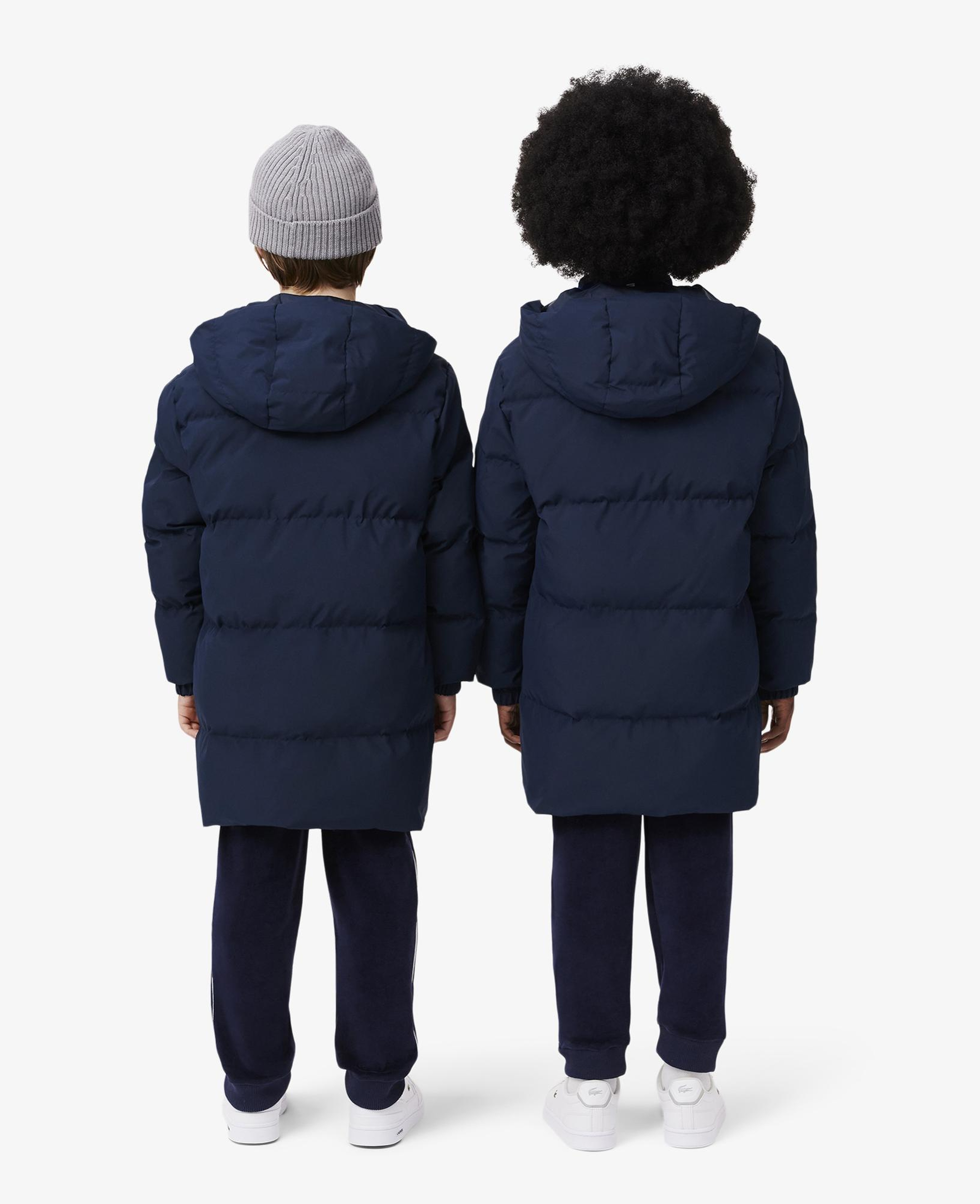 Lacoste Çocuk Kapüşonlu Lacivert Şişme Mont