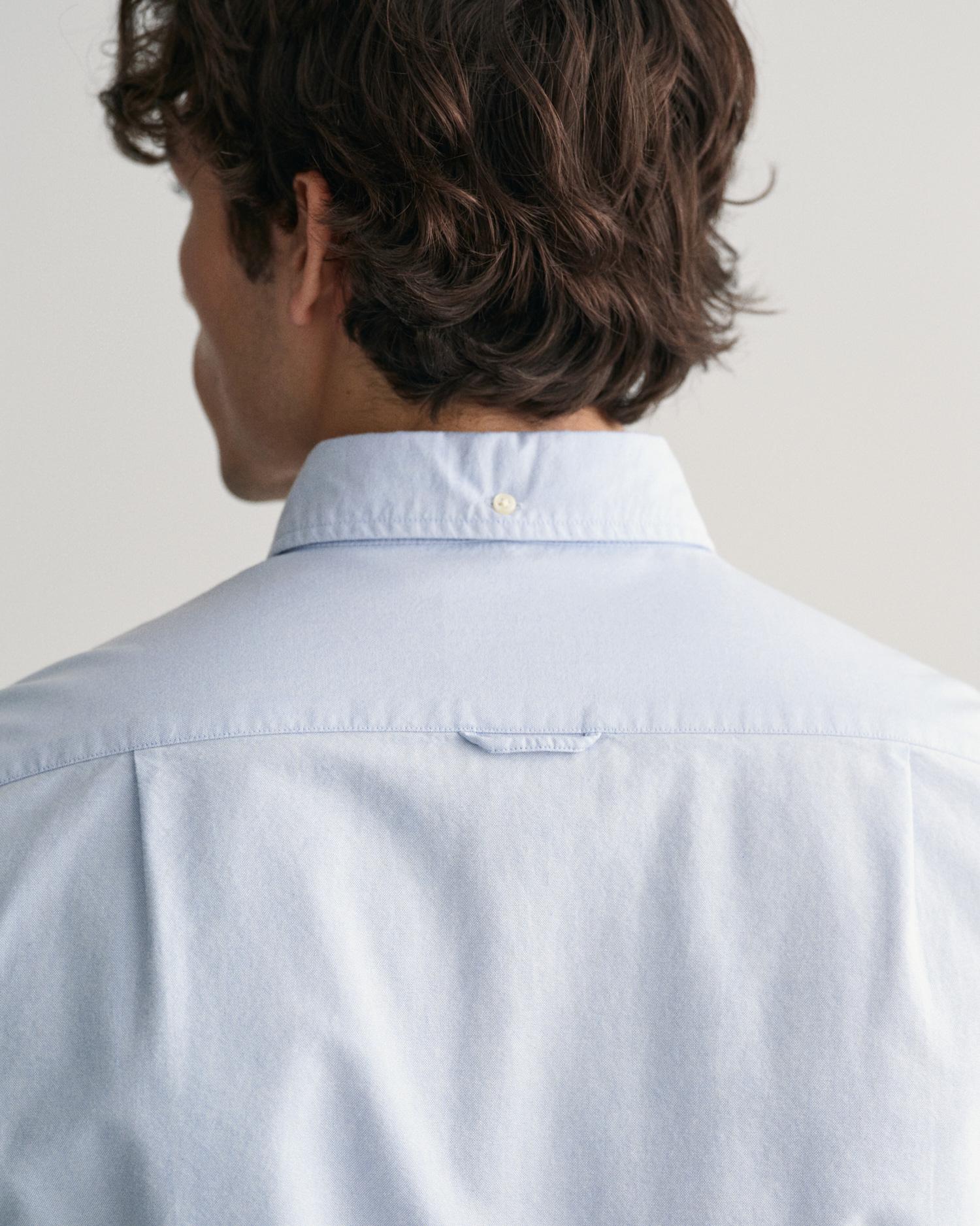 GANT Erkek Mavi Slim Fit Düğmeli Yaka Gömlek