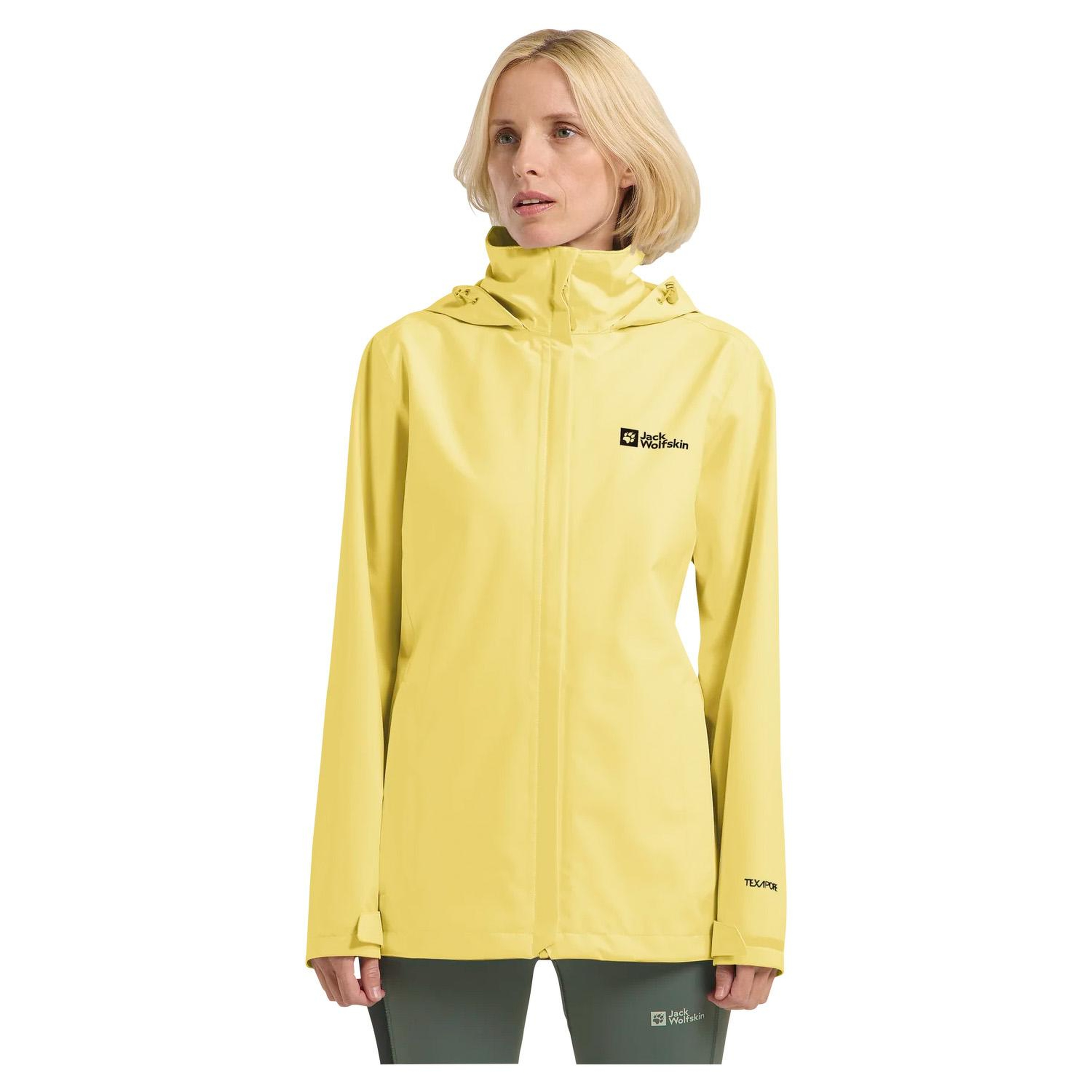 Jack Wolfskin Trailtime 2L Kadın Sarı Outdoor Ceketi