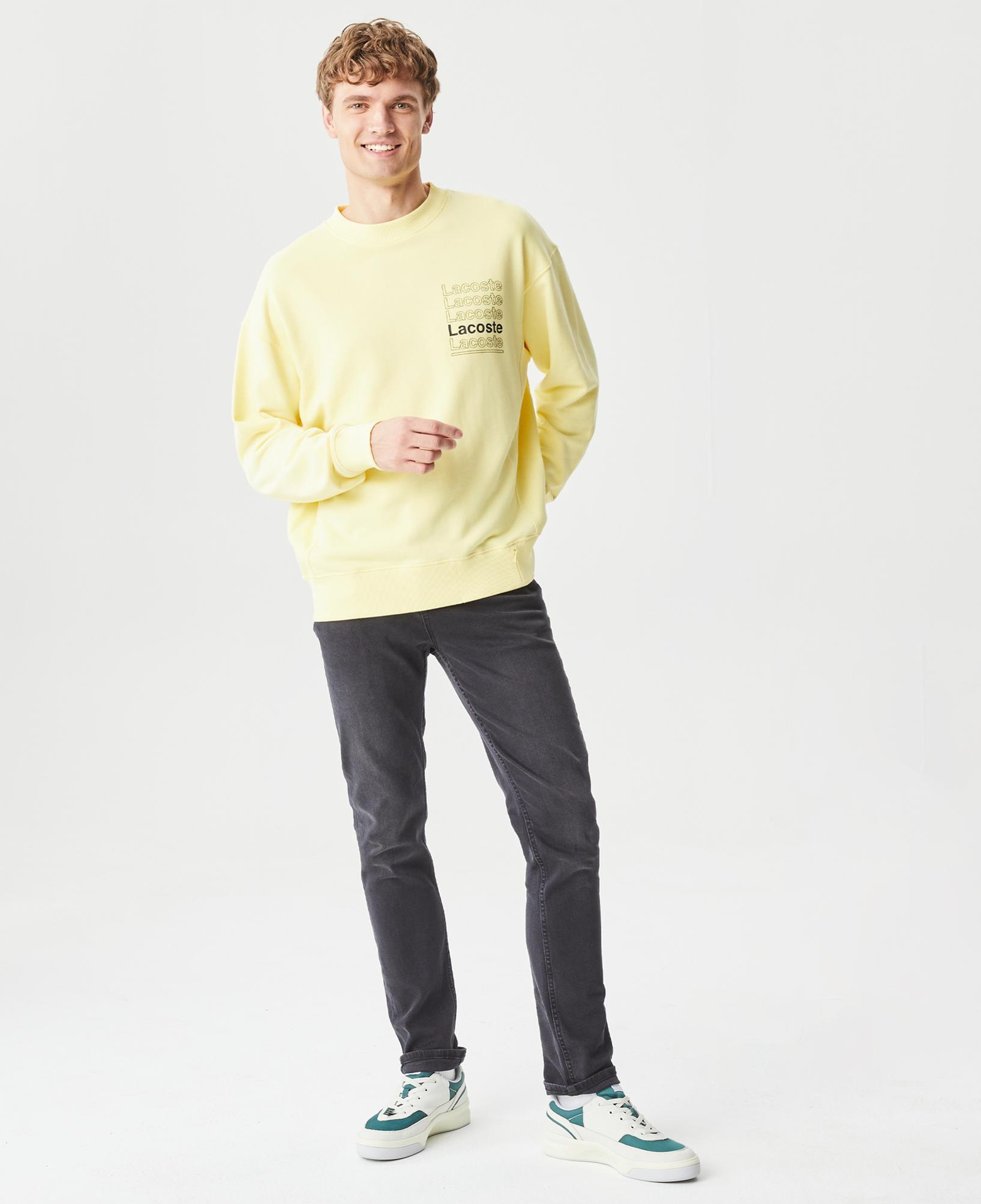 Lacoste Erkek Slim Fit Denim Gri Jean Pantolon