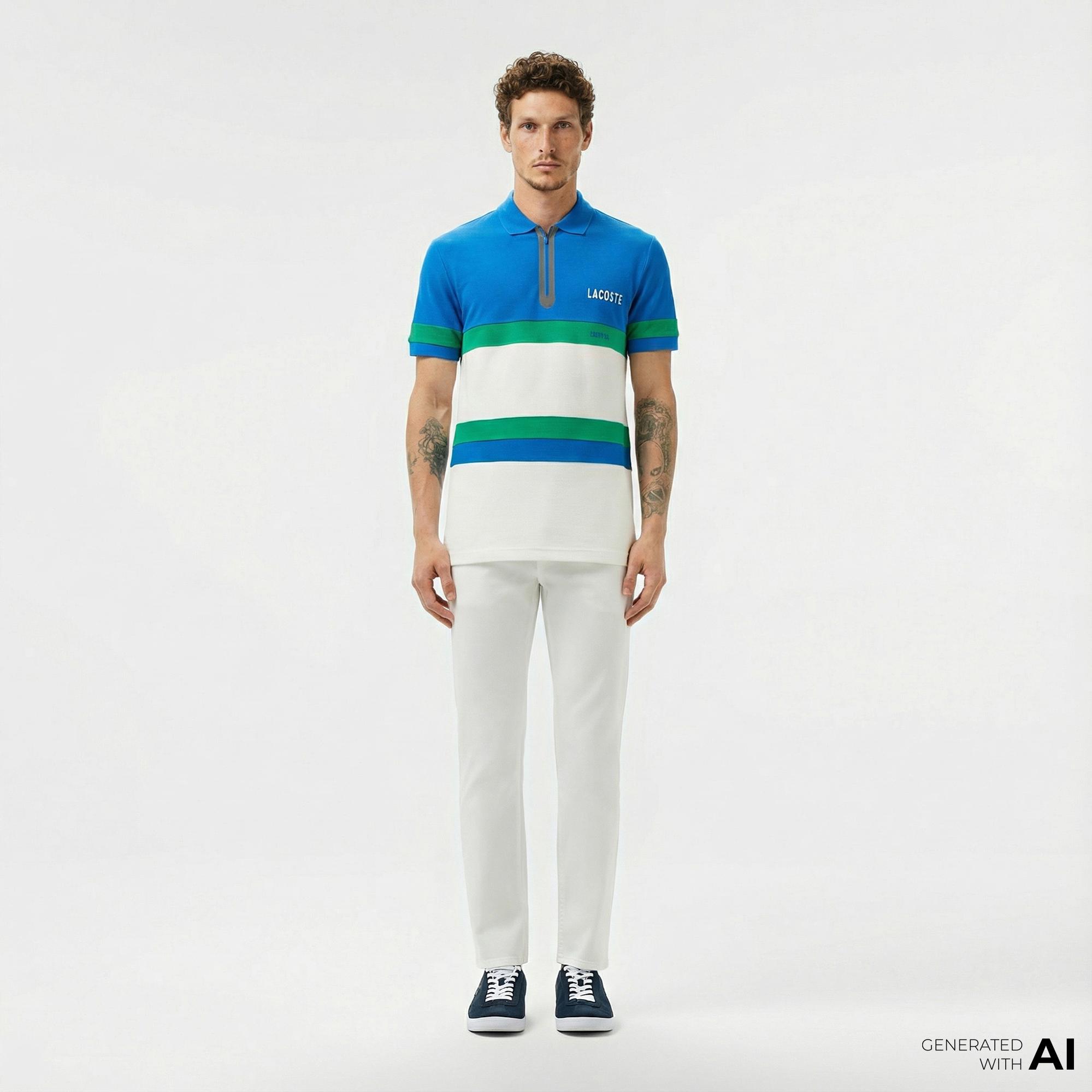 Lacoste Erkek Slim Fit Beyaz Jean Pantolon