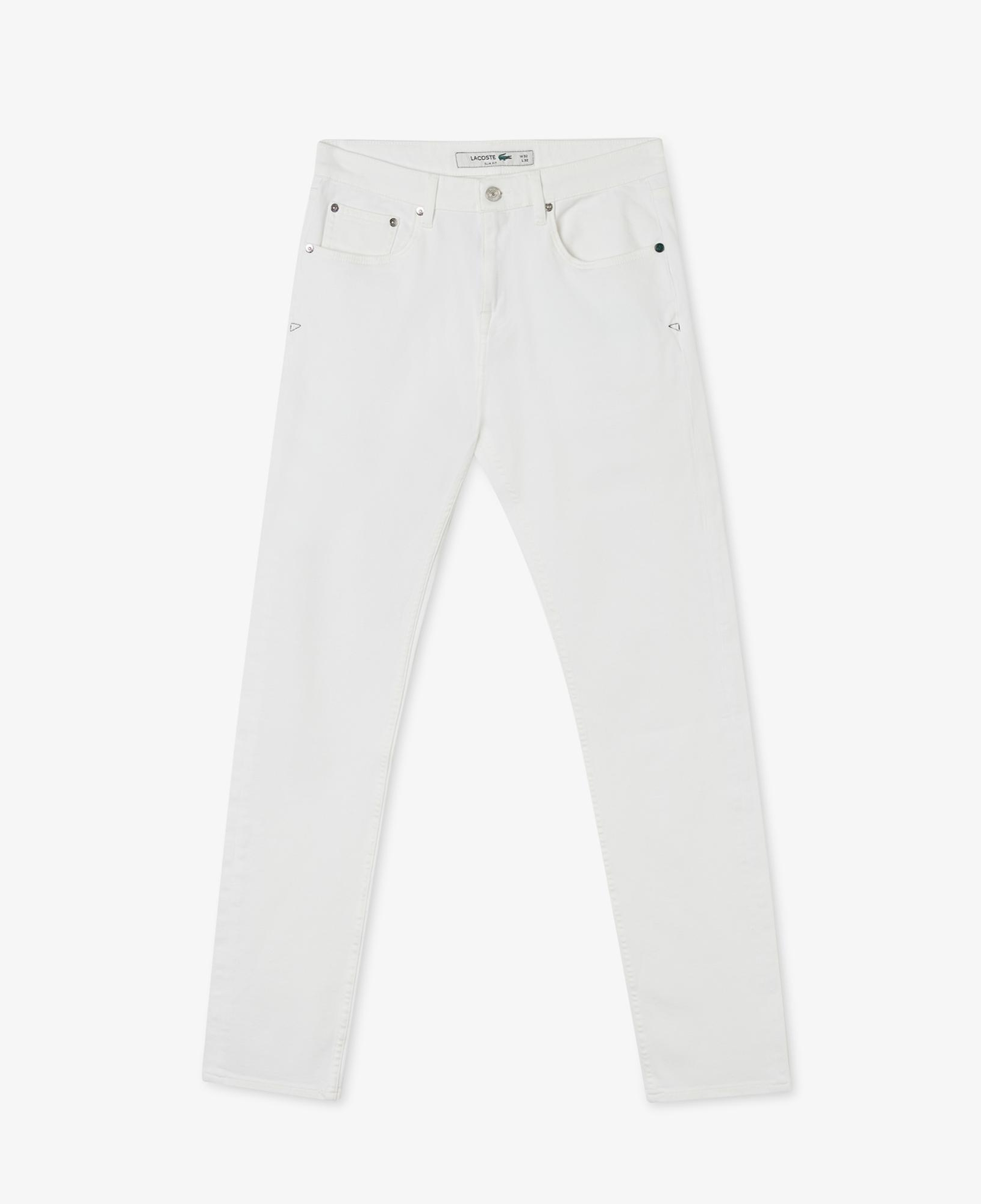 Lacoste Erkek Slim Fit Beyaz Jean Pantolon