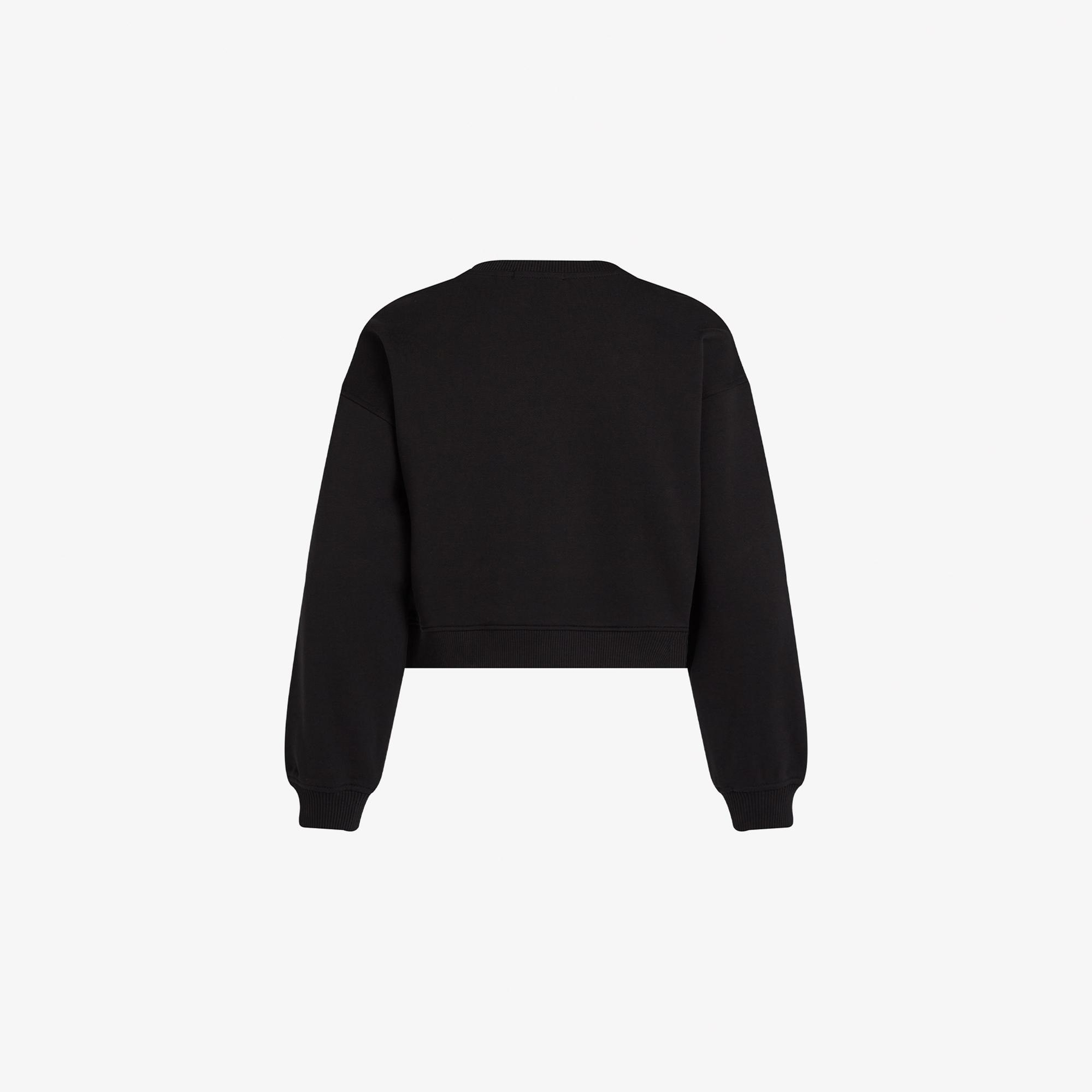 Calvin Klein Glitter Monologo Çocuk Siyah Sweatshirt