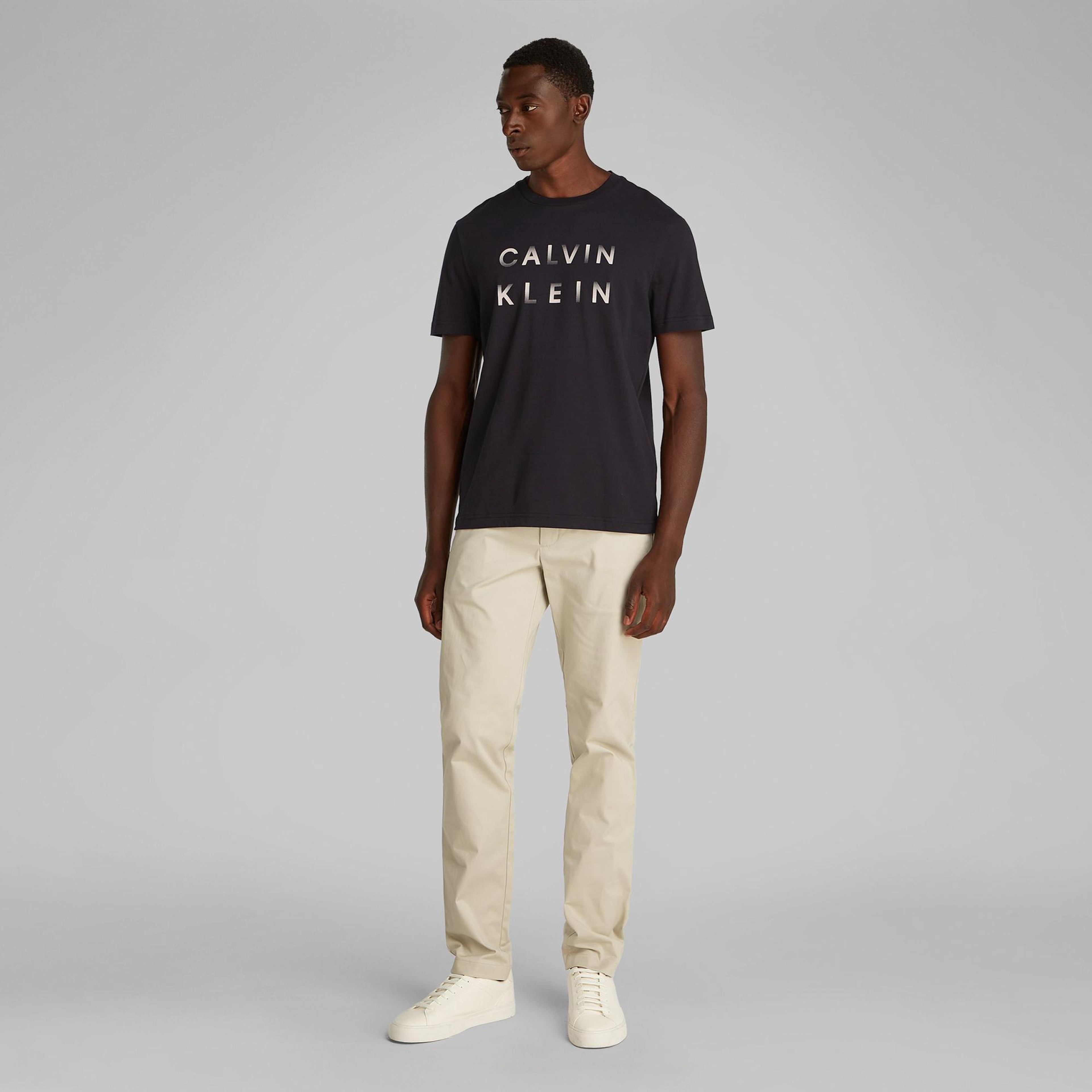 Calvin Klein Logo Erkek Siyah T-Shirt