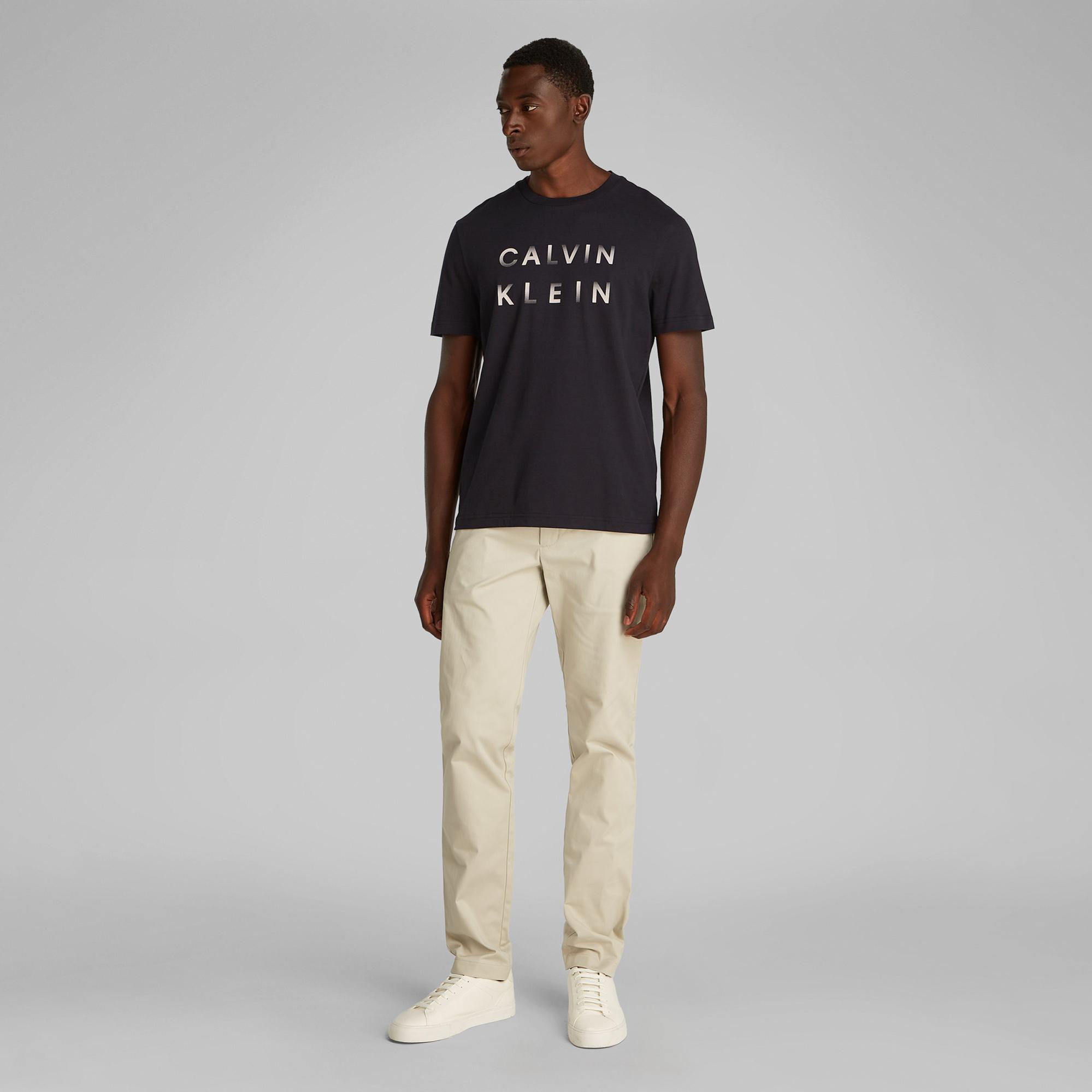 Calvin Klein Logo Erkek Siyah T-Shirt