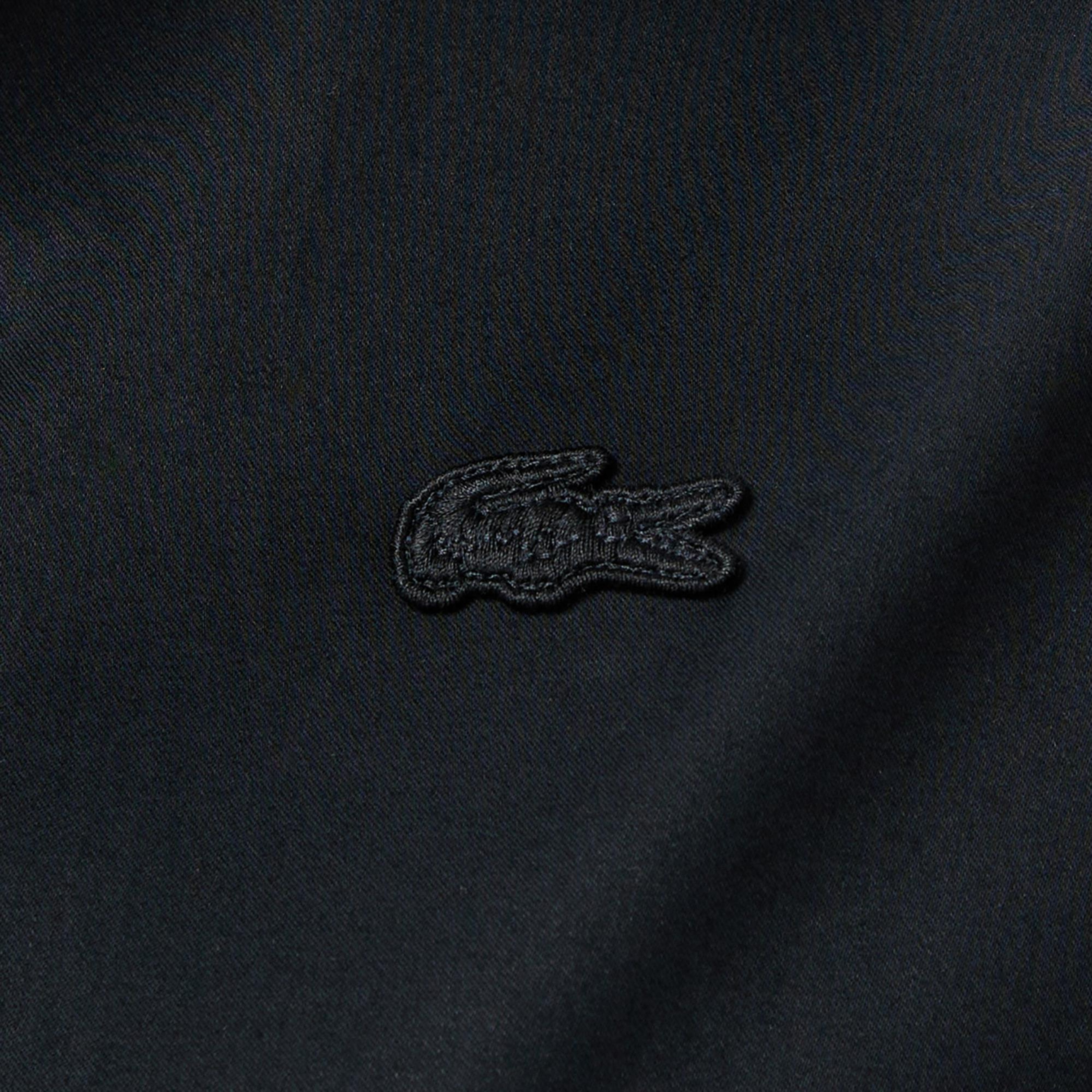 Lacoste Kadın Regular Fit Yarım Kollu Siyah Gömlek