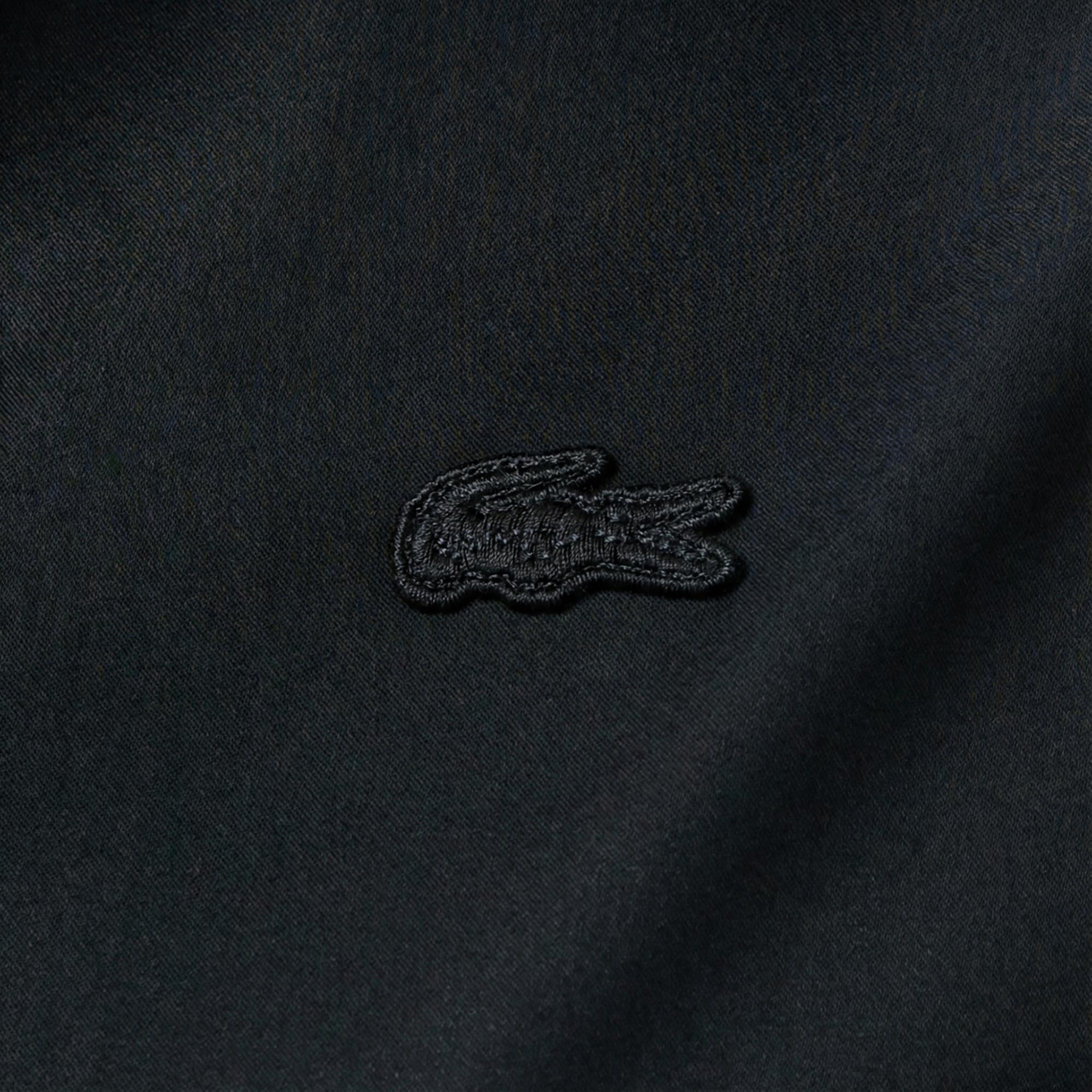 Lacoste Kadın Regular Fit Yarım Kollu Siyah Gömlek